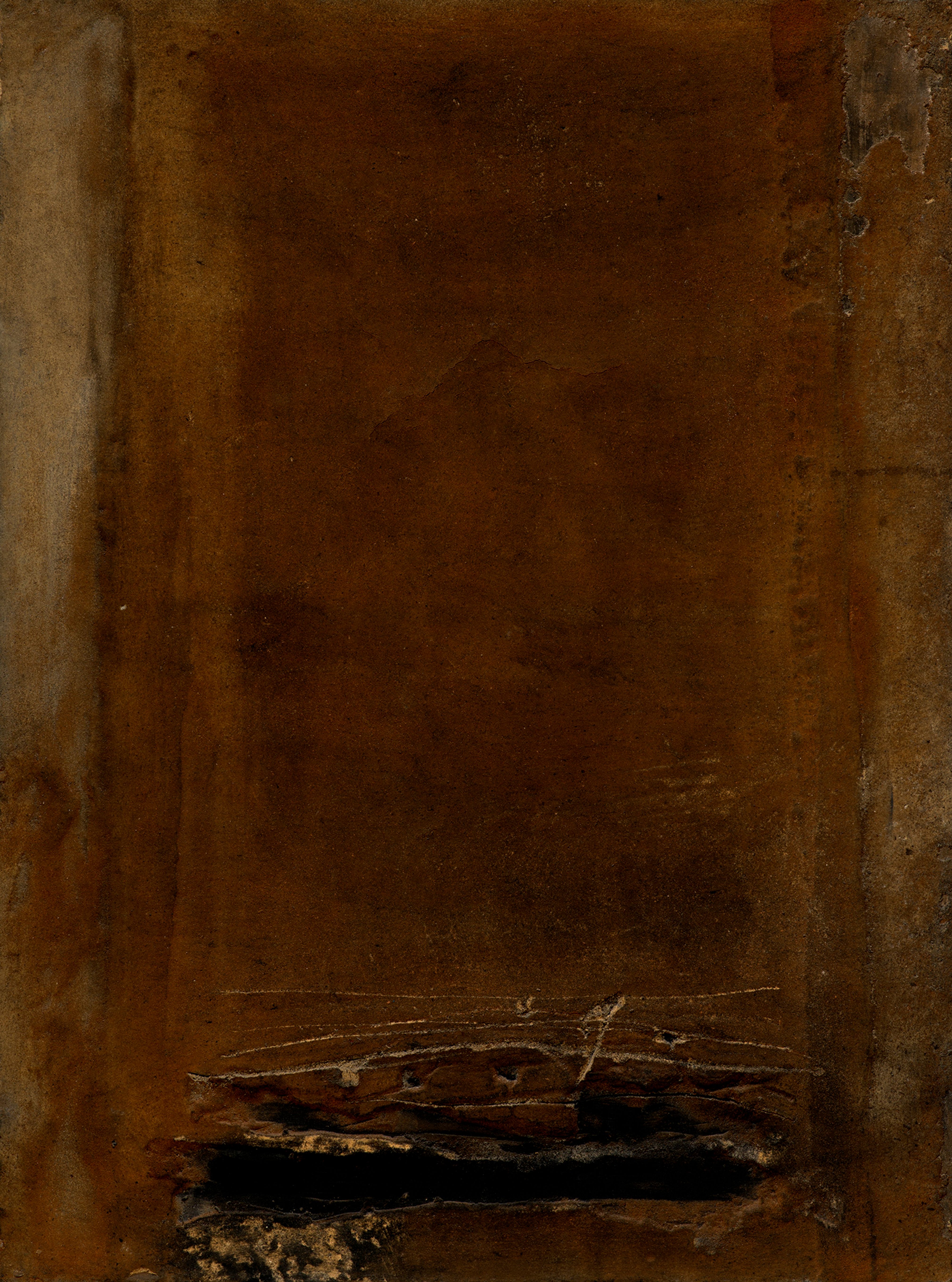 Ochre-Brown with Black Crack. No. XVIII