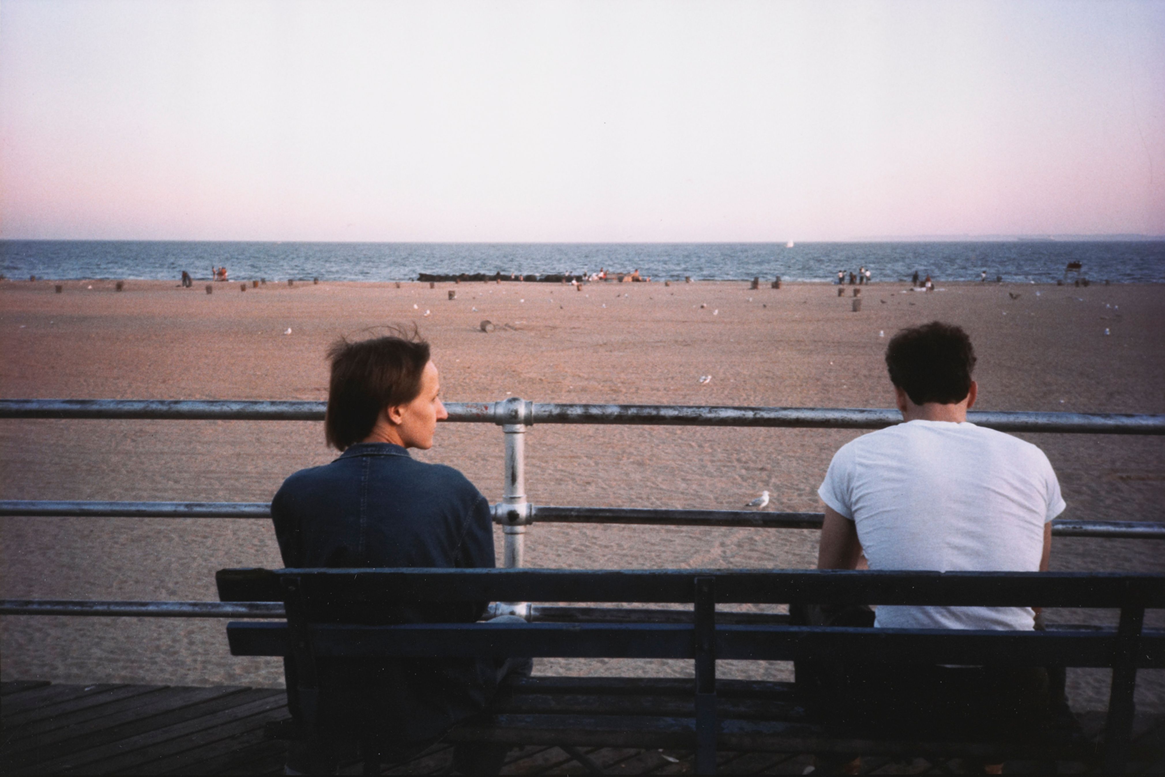 Suzanne and Brian on the bench, Coney Island