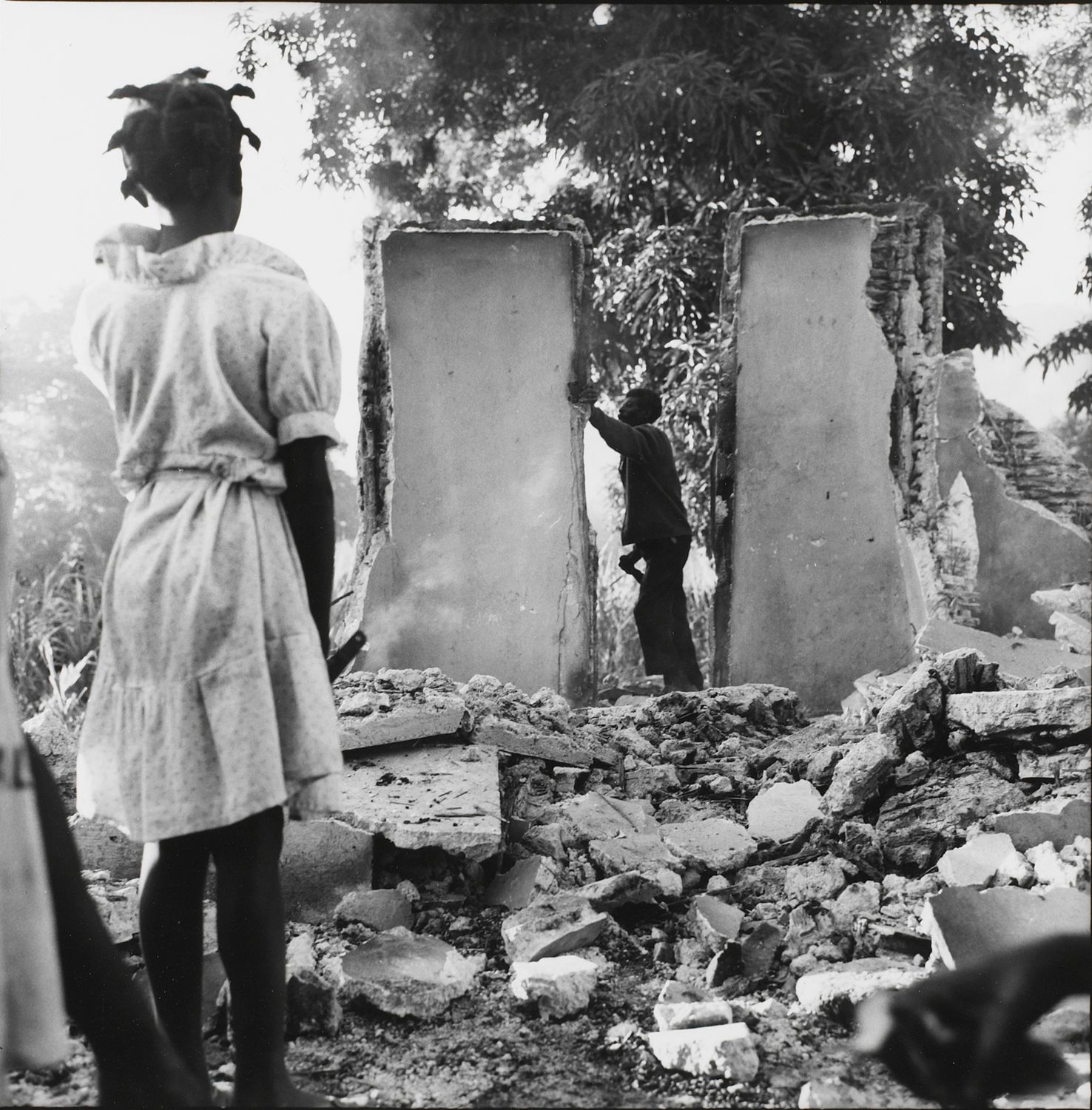 Cap Haitian. The ruins of an office of the Tontons Macoute