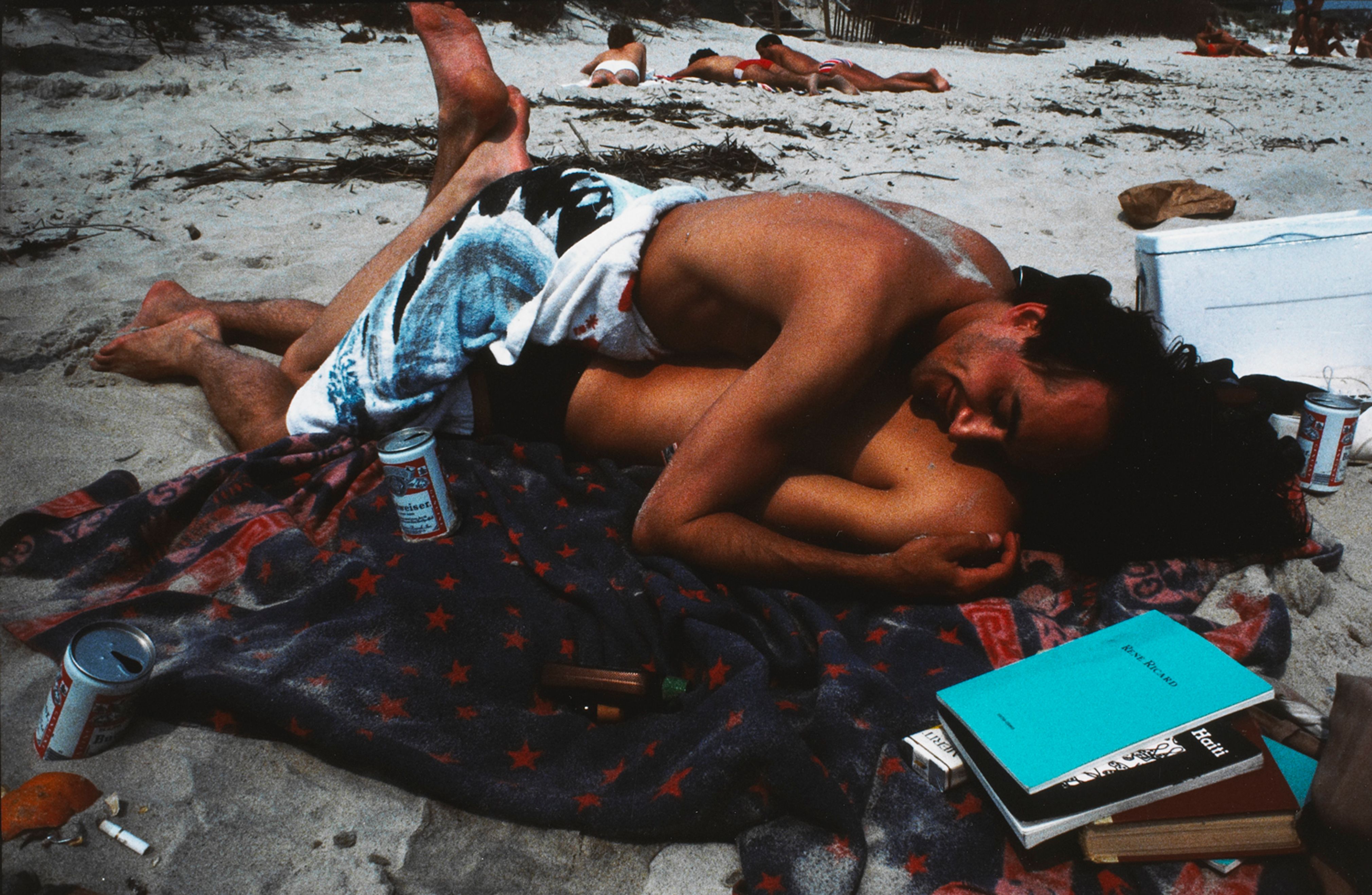 Bruce on top of French Chris, Fire Island, N.Y.
