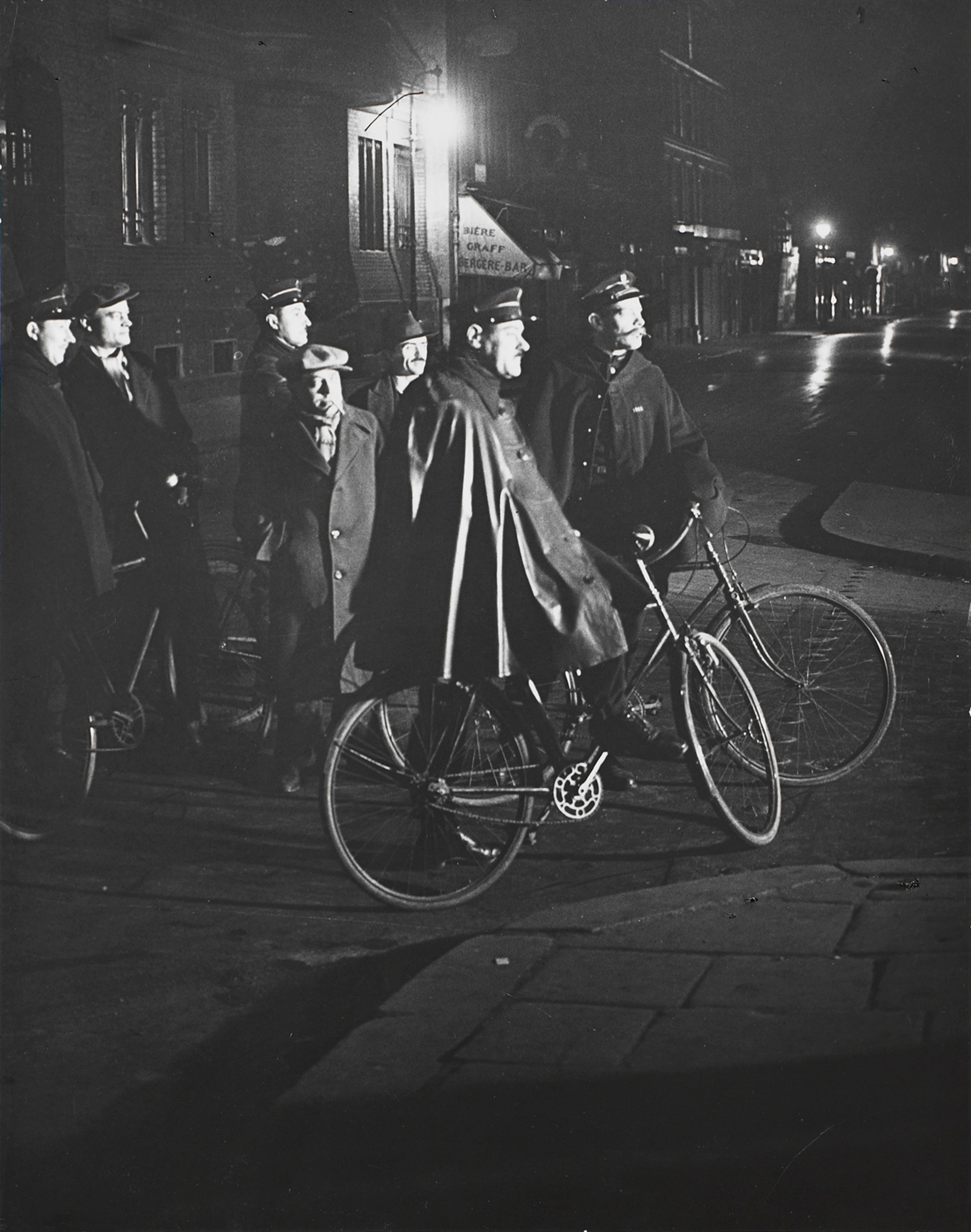 Police during a raid in Montmartre