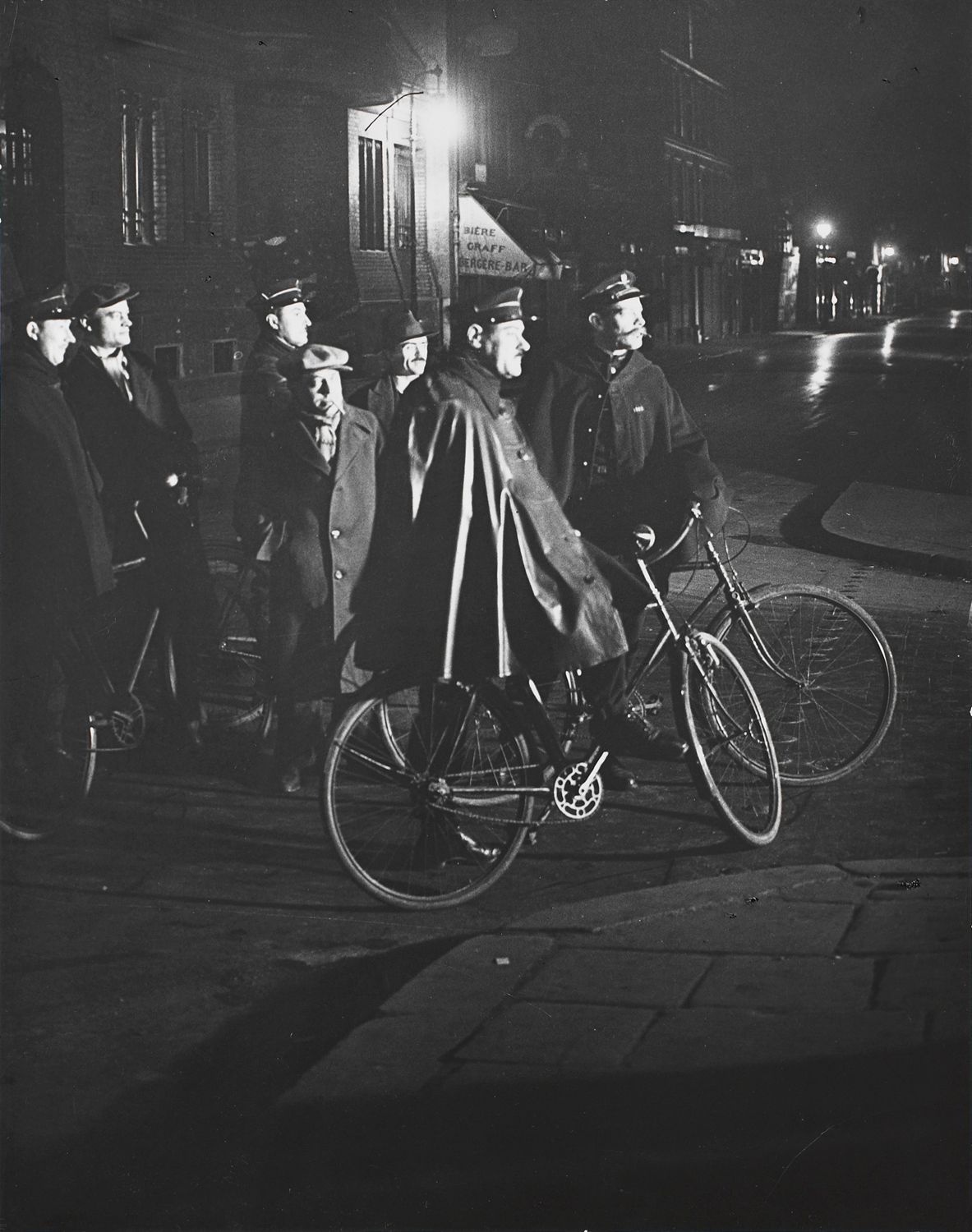 Police during a raid in Montmartre