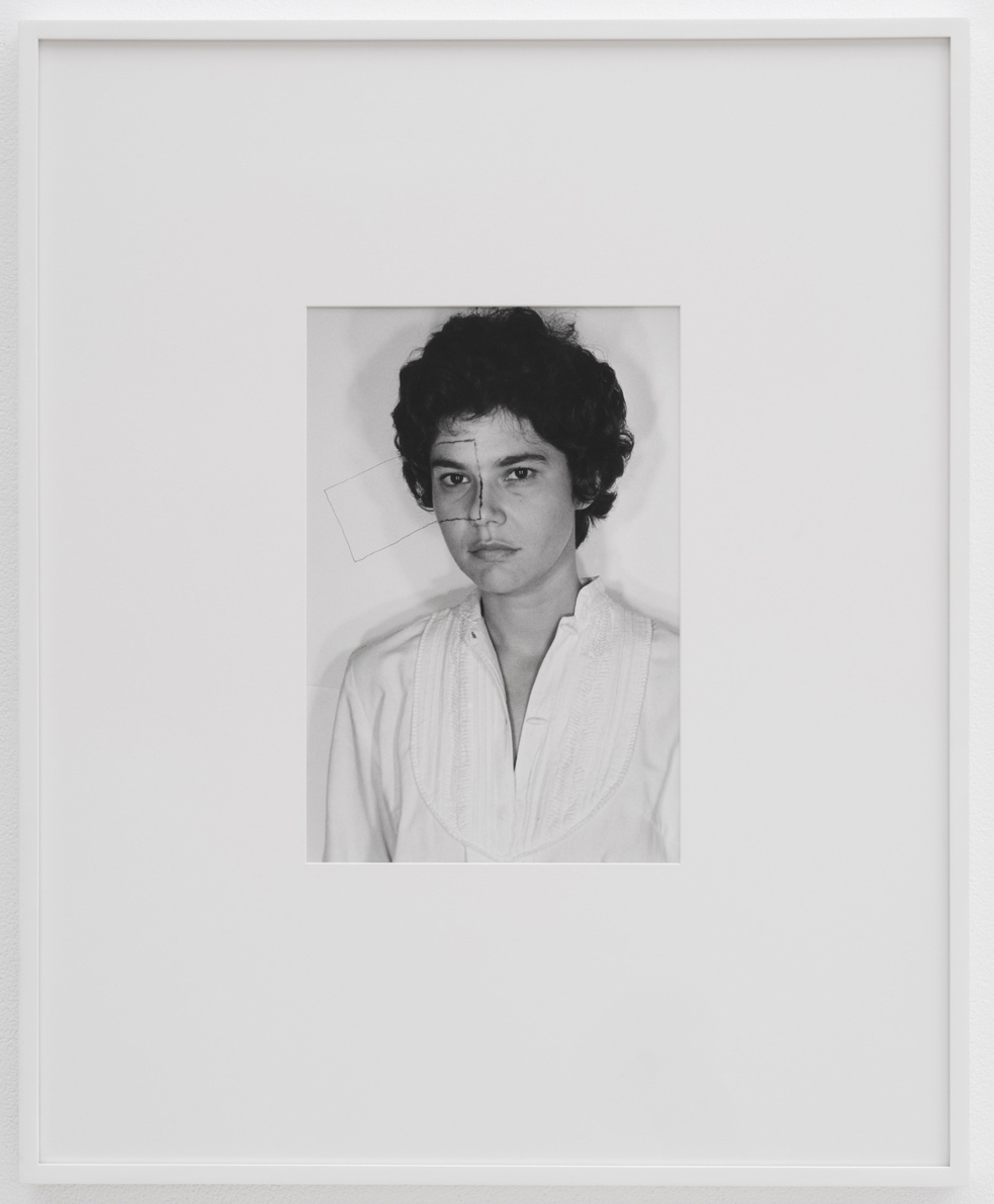 Untitled (self portrait with square)