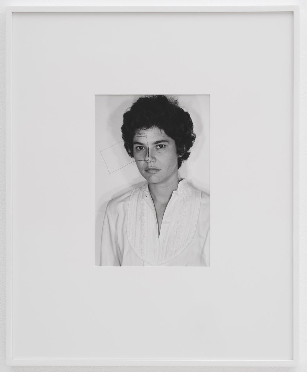 Untitled (self portrait with square)
