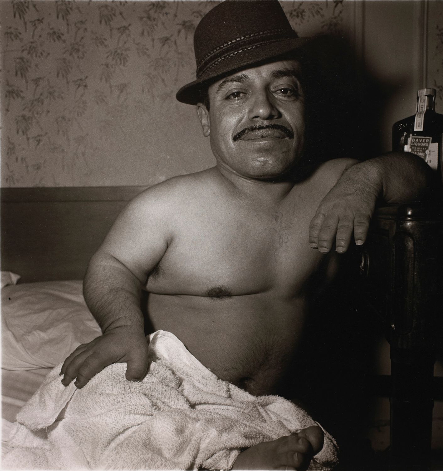 Mexican dwarf in his hotel room in N.Y.C.