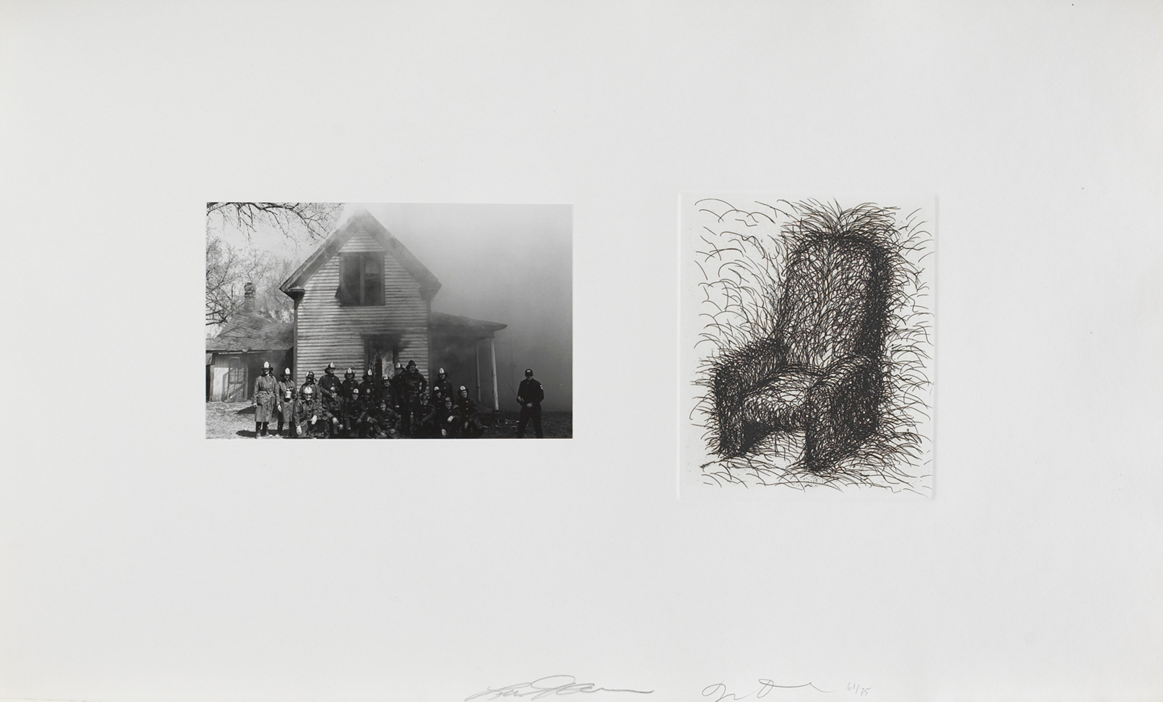 Untitled (firemen and chair)