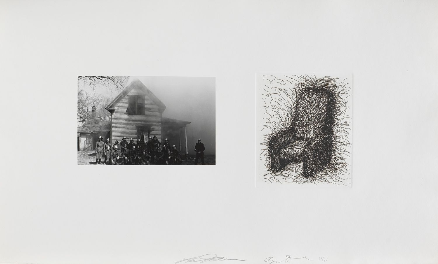 Untitled (firemen and chair)