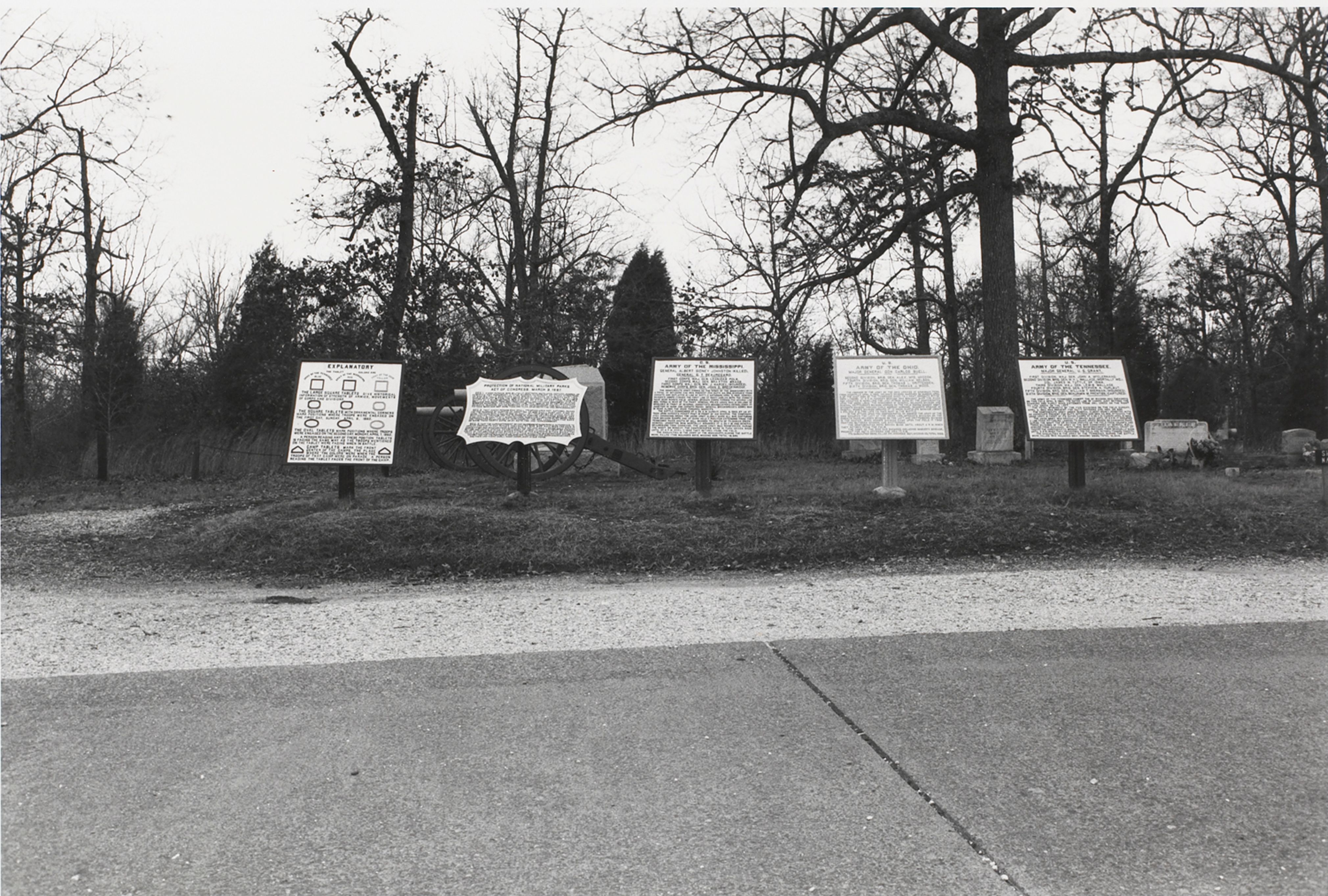Untitled from Shiloh National Military Park, Tenessee (five texts and gravestones)