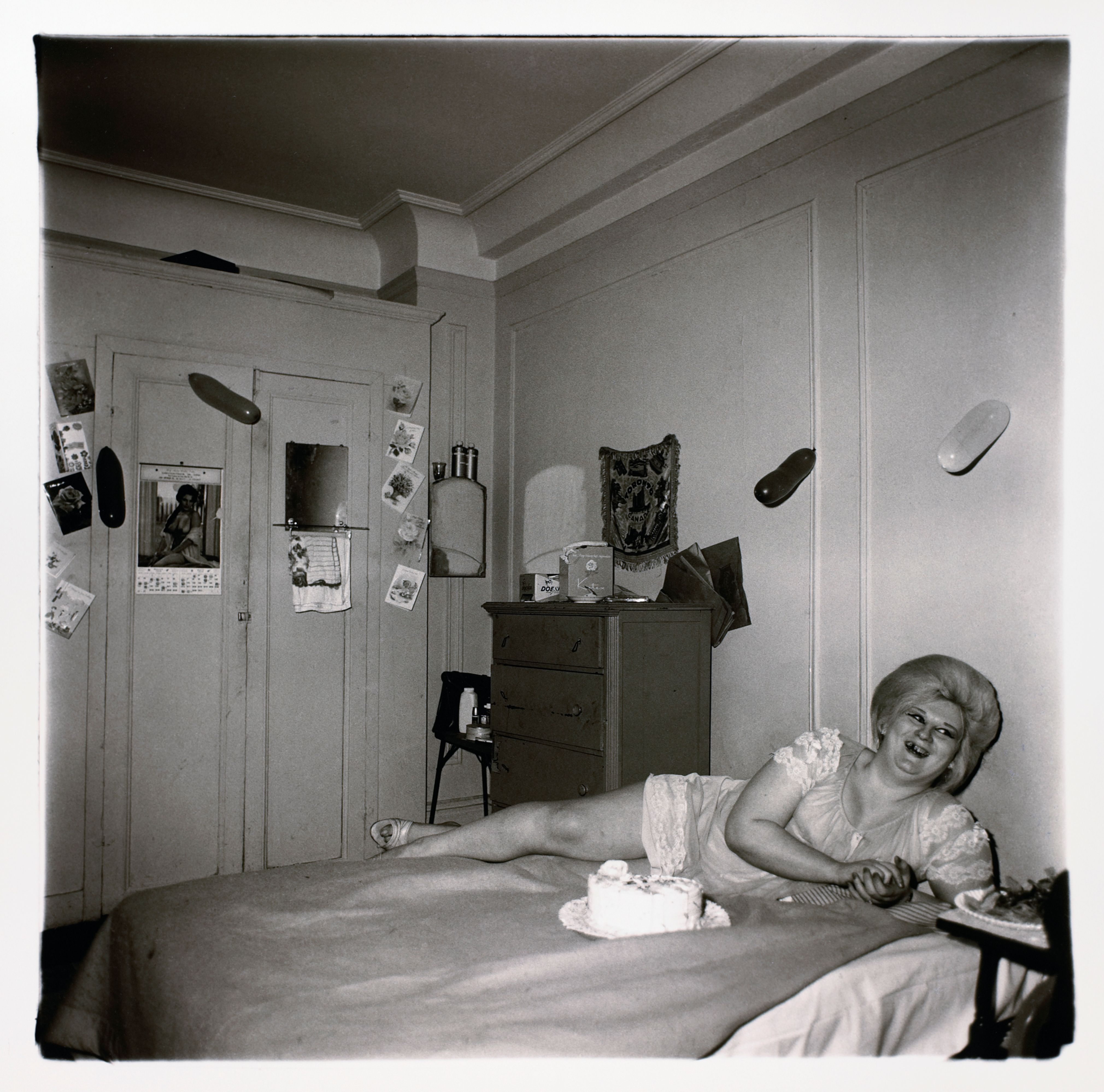 Transvestite at her birthday party, N.Y.C.