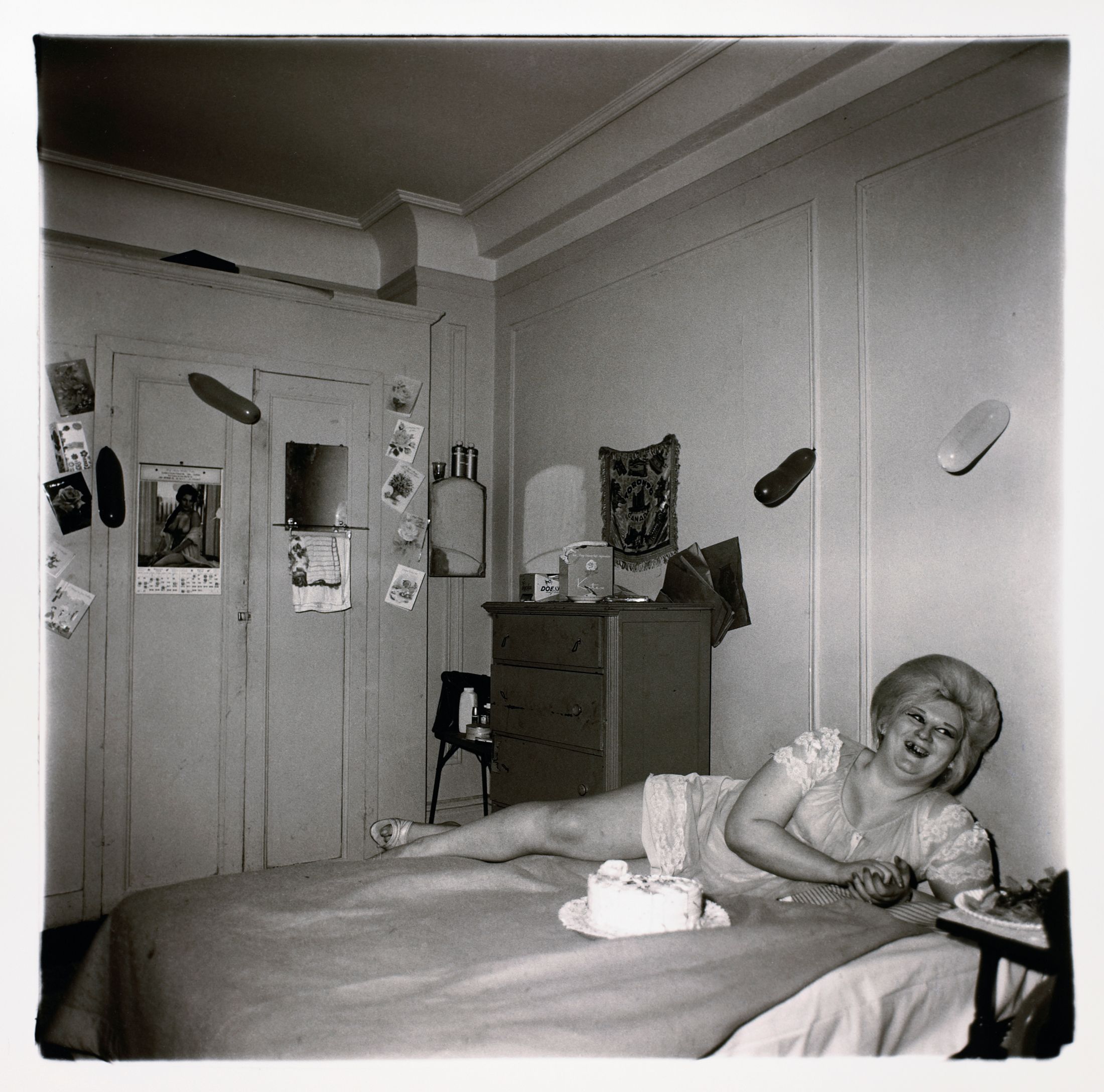 Transvestite at her birthday party, N.Y.C.