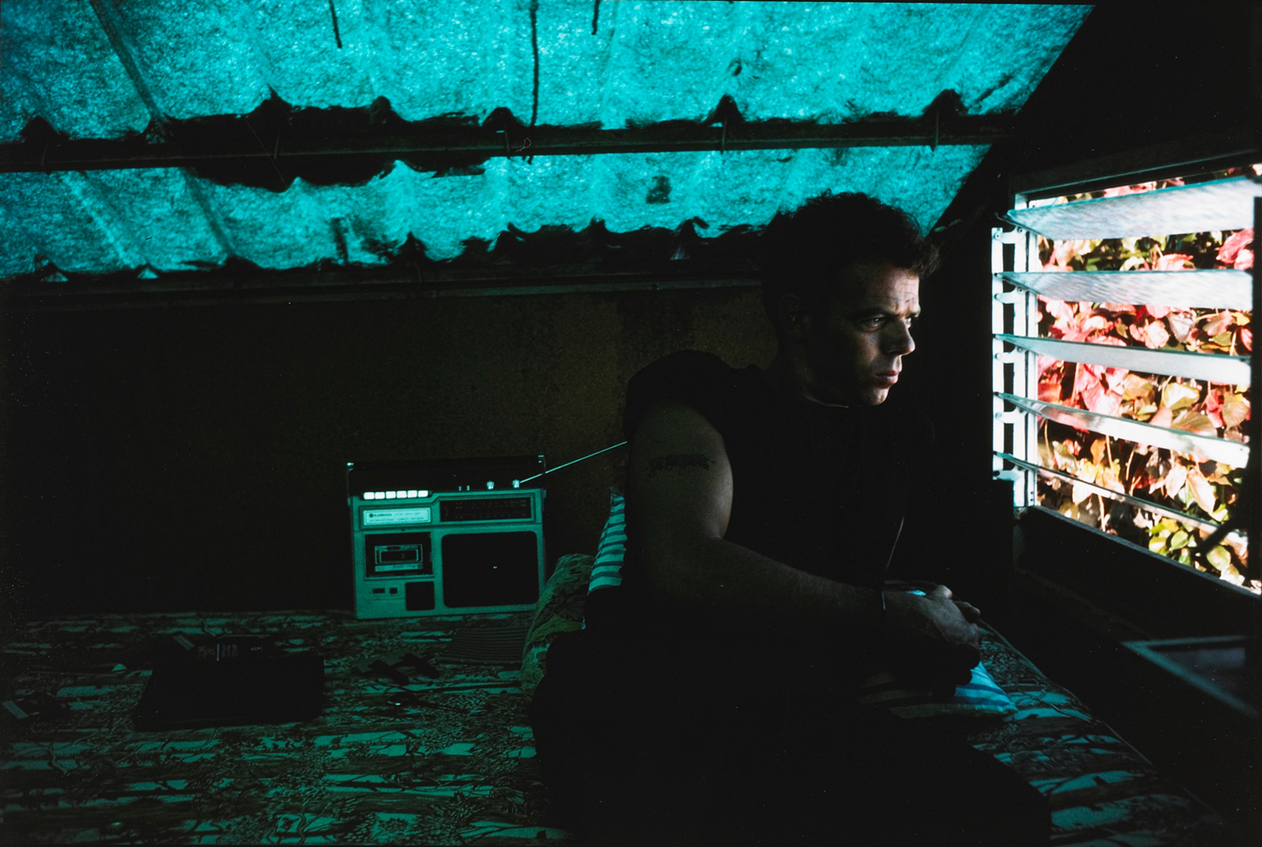 Brian in the cabana, Puerto Juarez, Mexico