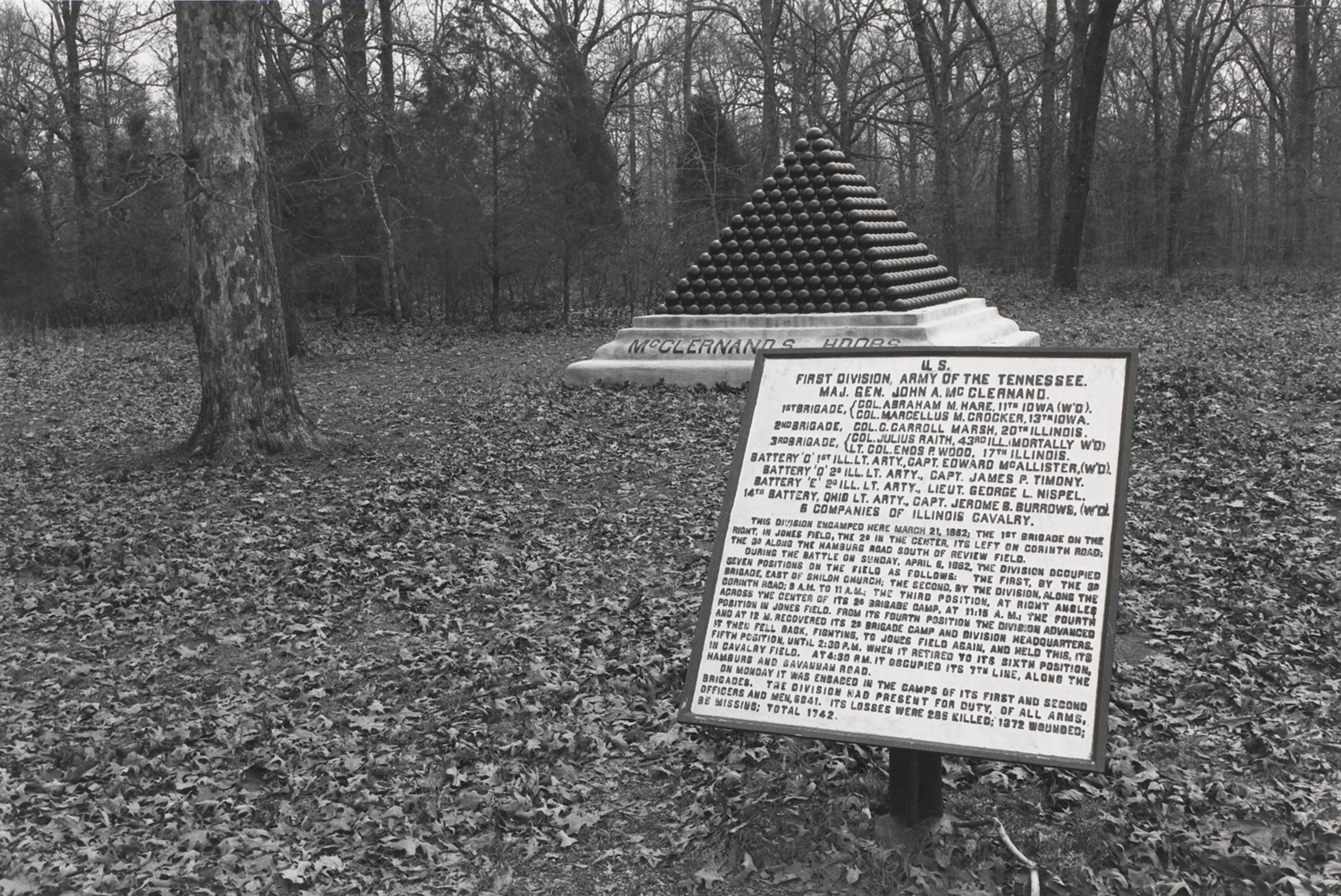 Untitled from Shiloh National Military Park, Tenessee (text next to McClernand’s headquarters)