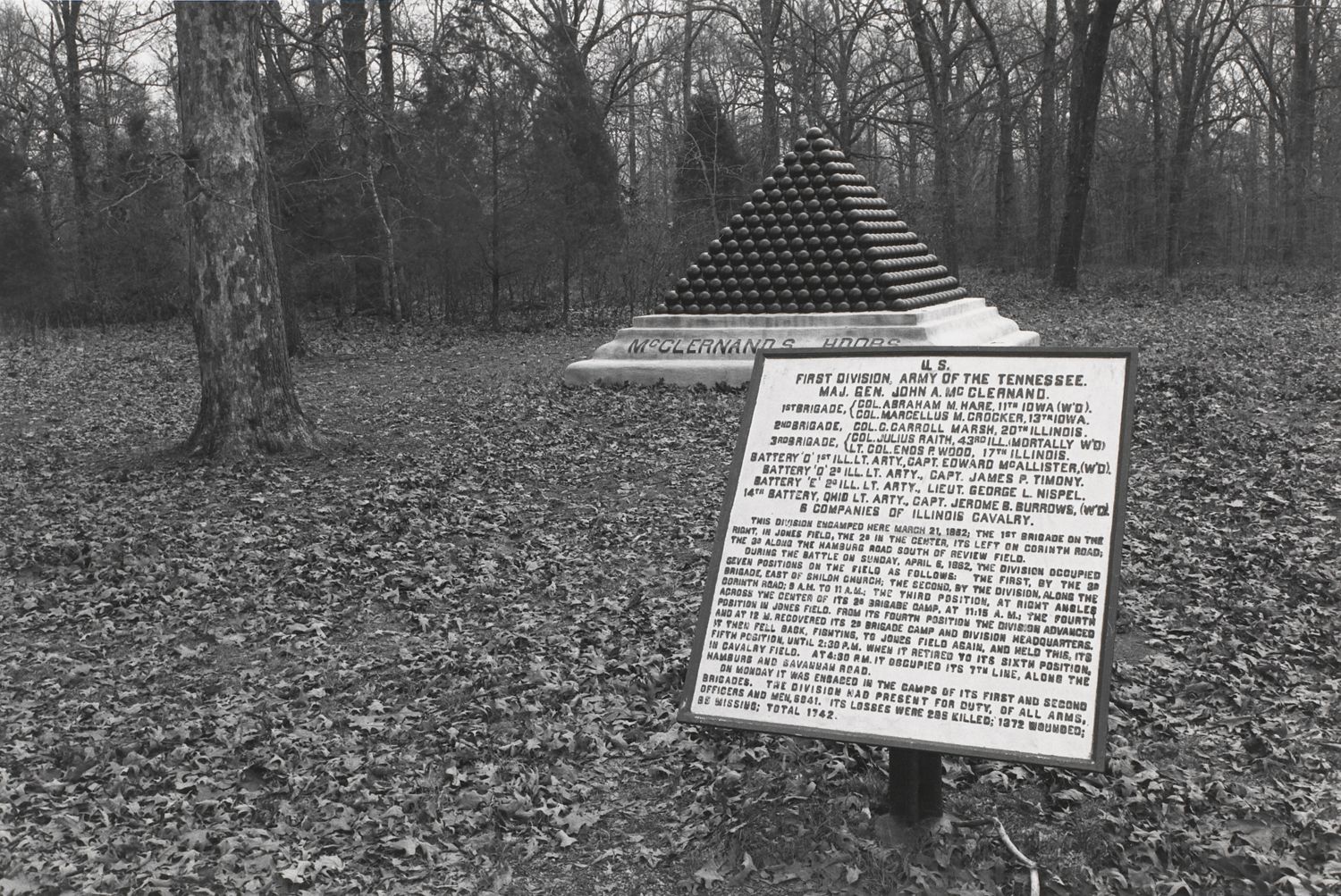 Untitled from Shiloh National Military Park, Tenessee (text next to McClernand’s headquarters)