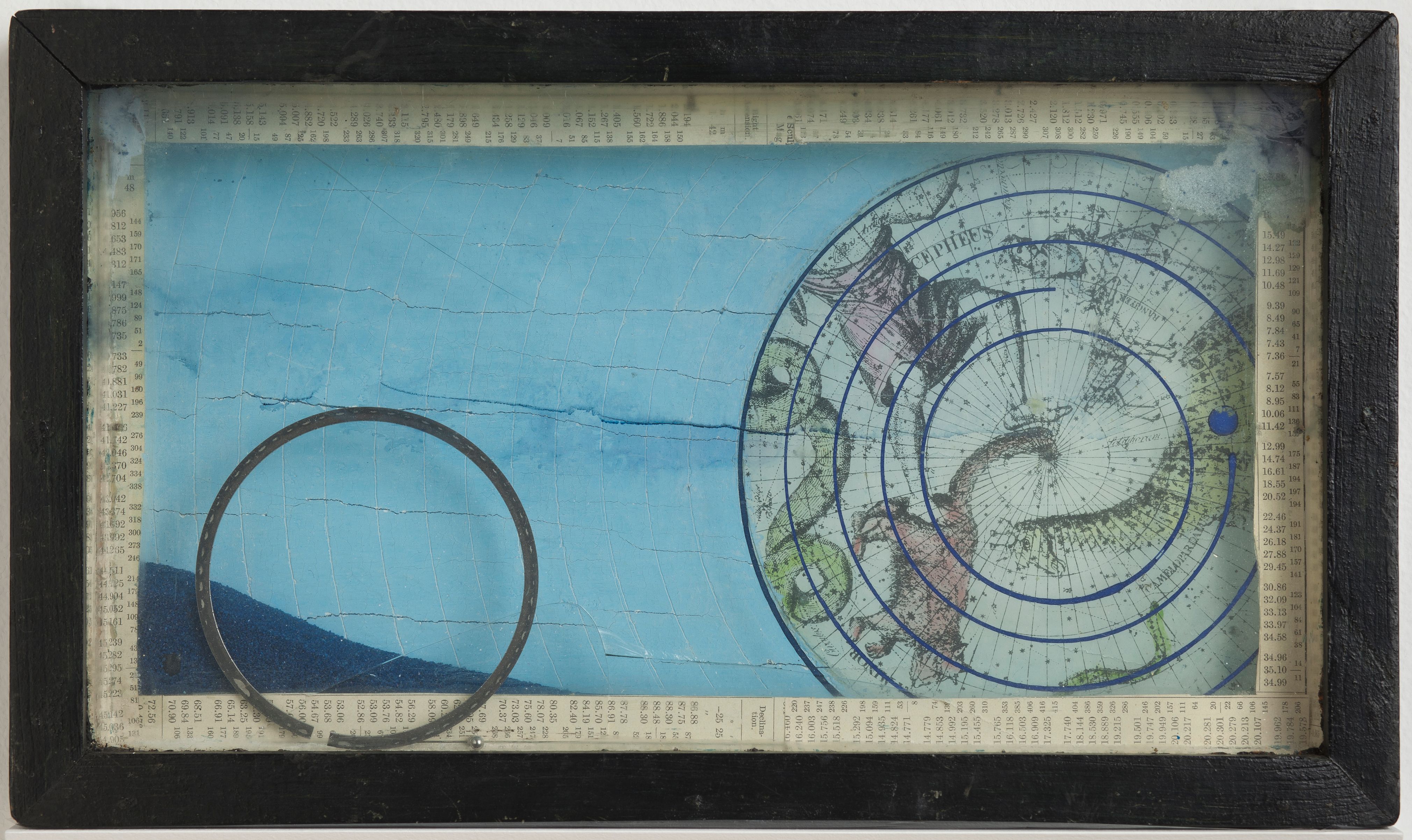 Untitled (White sand and clear marbles)