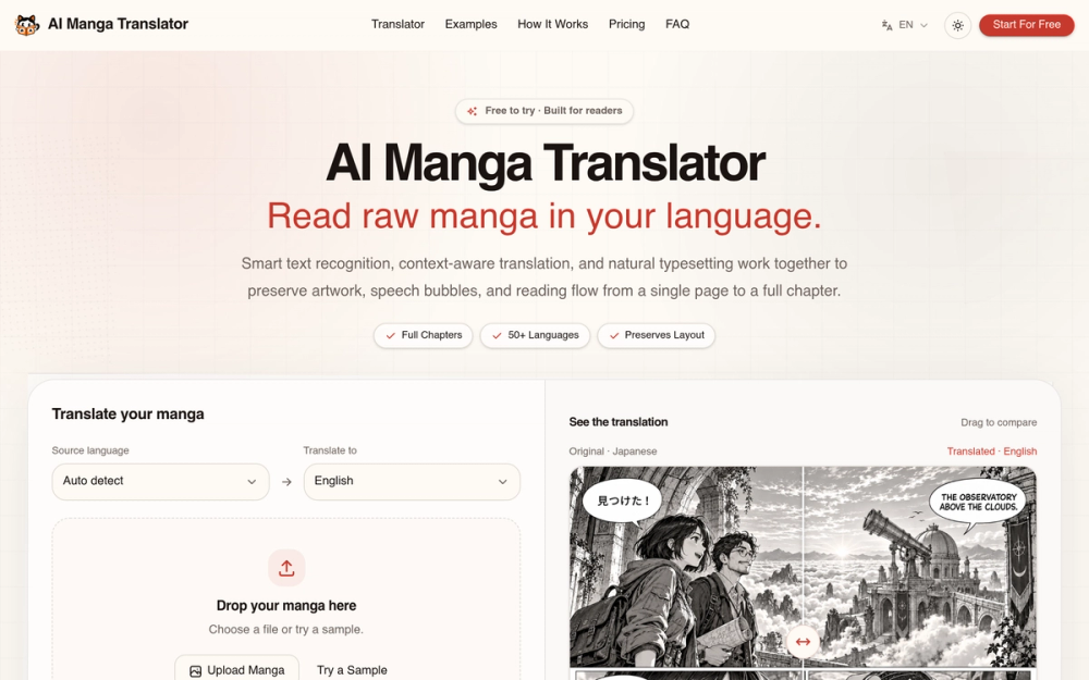 image of AI Manga Translator