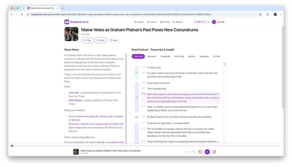 image of Readpodcast AI