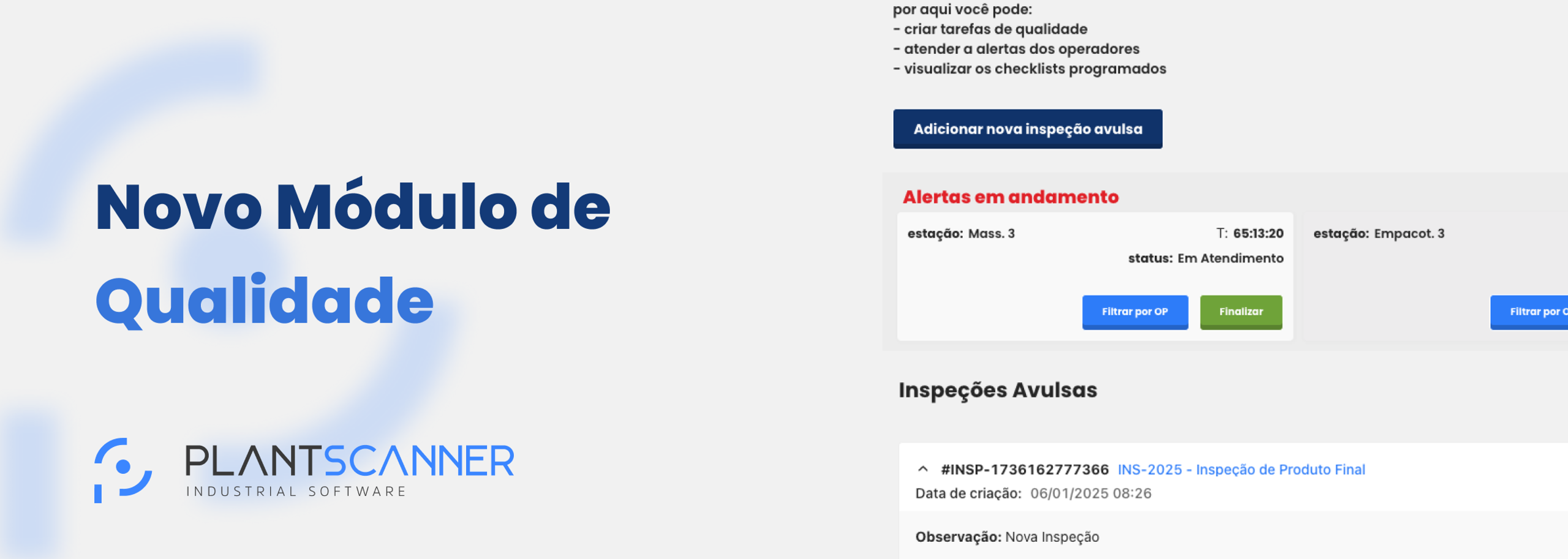Novo módulo de qualidade do PlantScanner: conheça os benefícios para sua fábrica 🚀