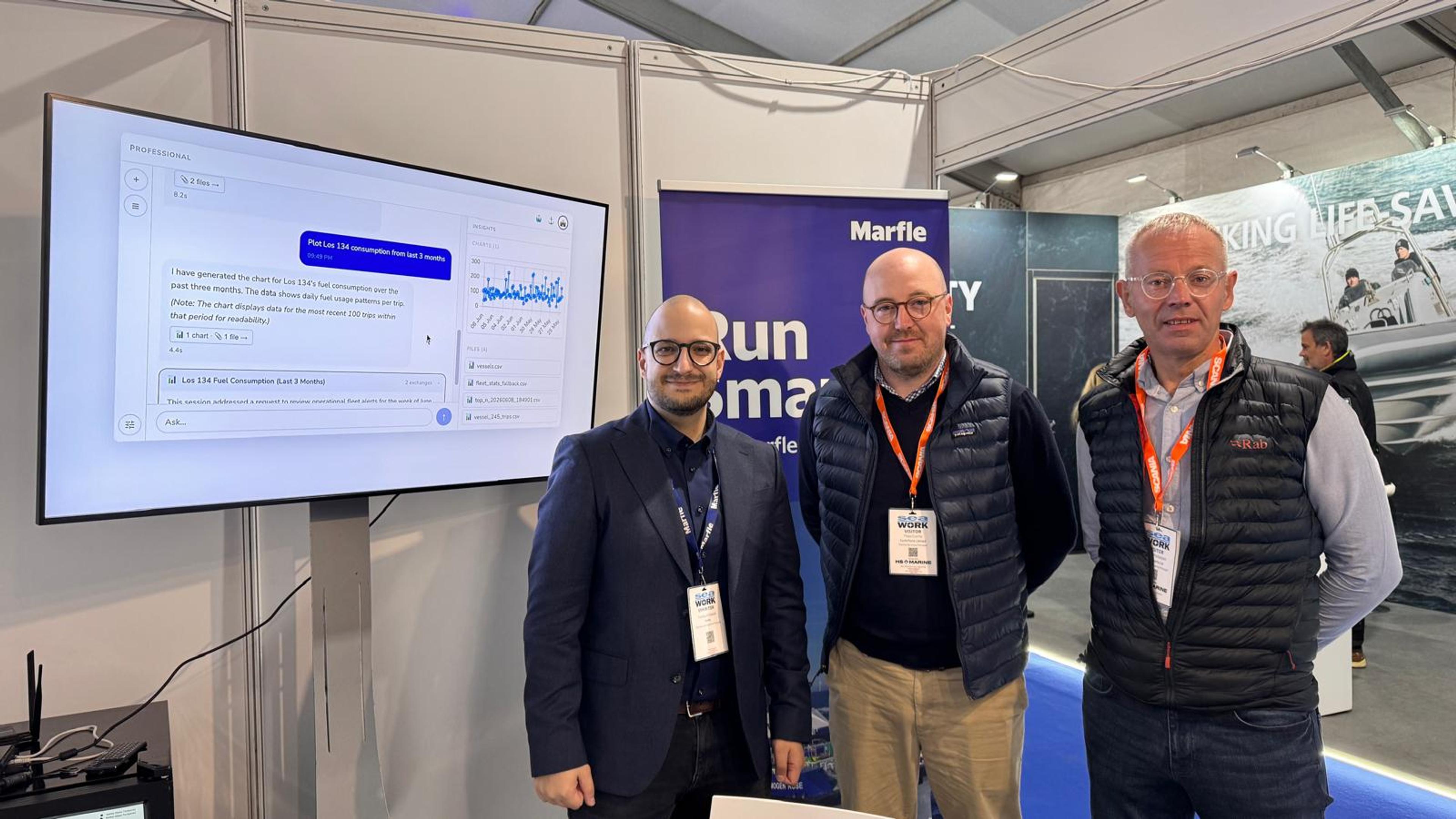 Marfle with Theo Currie and David McFadyen from Forth Ports Limited