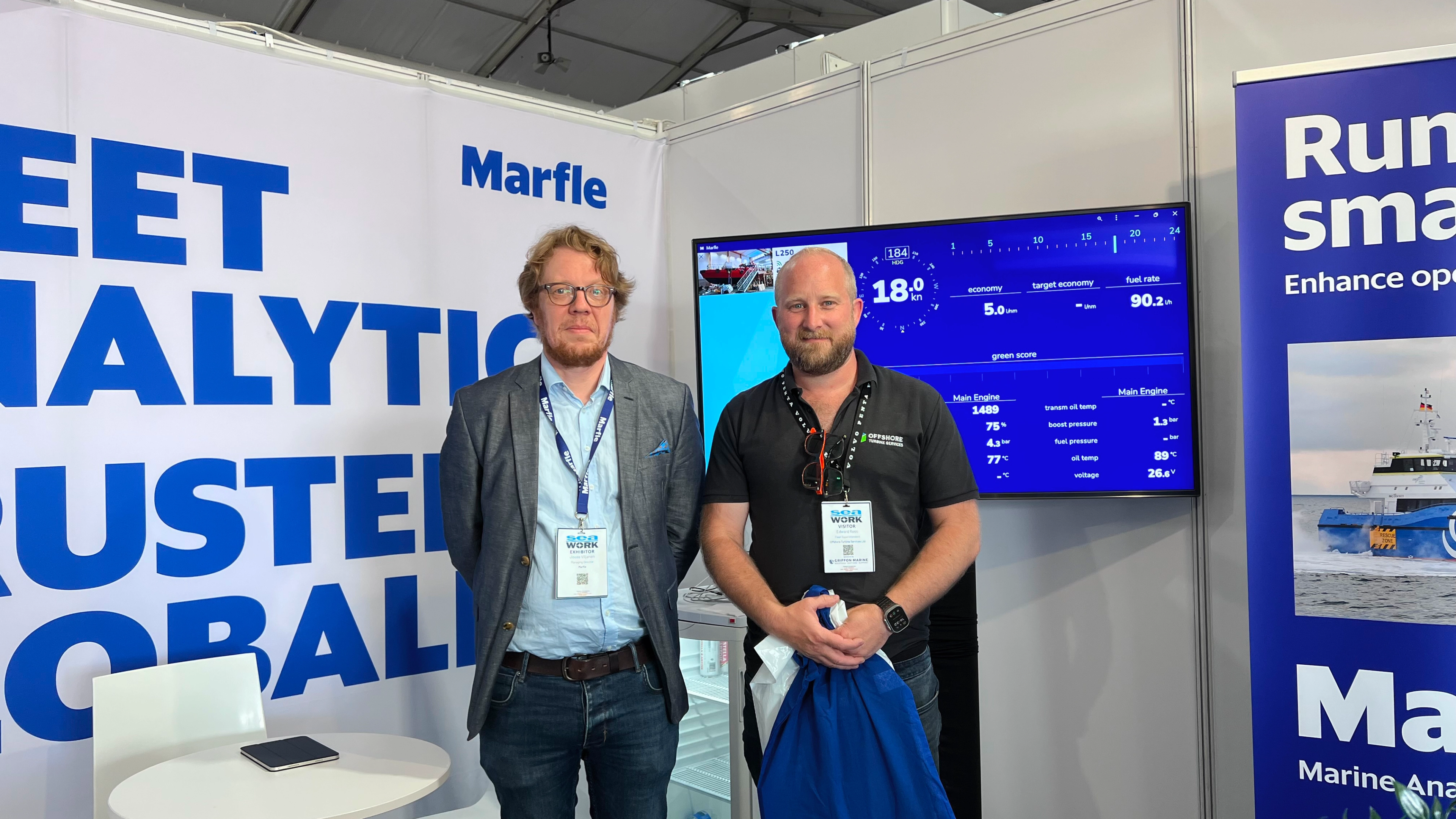Marfle with Edward Rees from Offshore Turbine Services Ltd