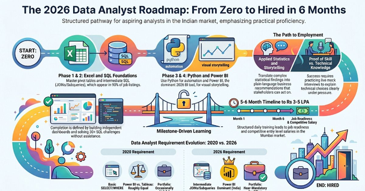 Data Analyst Roadmap from Scratch India 2026