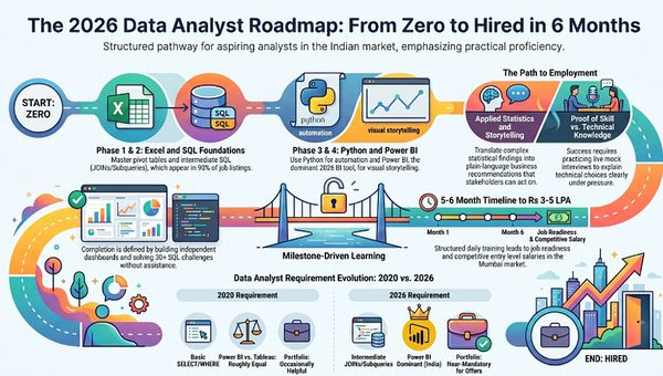 Step-by-Step Roadmap to Become a Data Analyst from Scratch in 2026