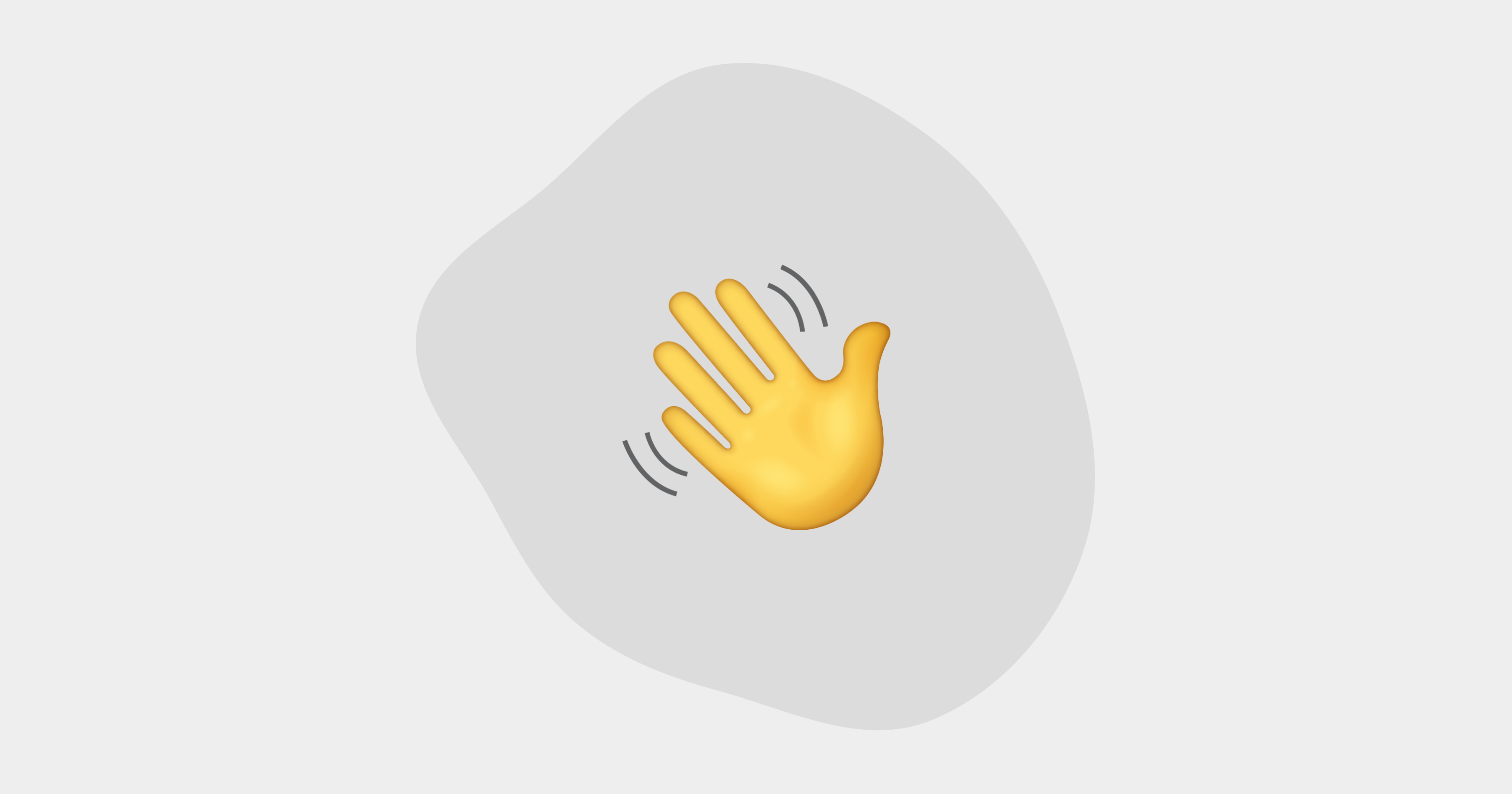 hand emoji waving hello