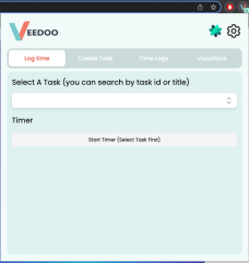 Veedoo Chrome extension for task management and time tracking