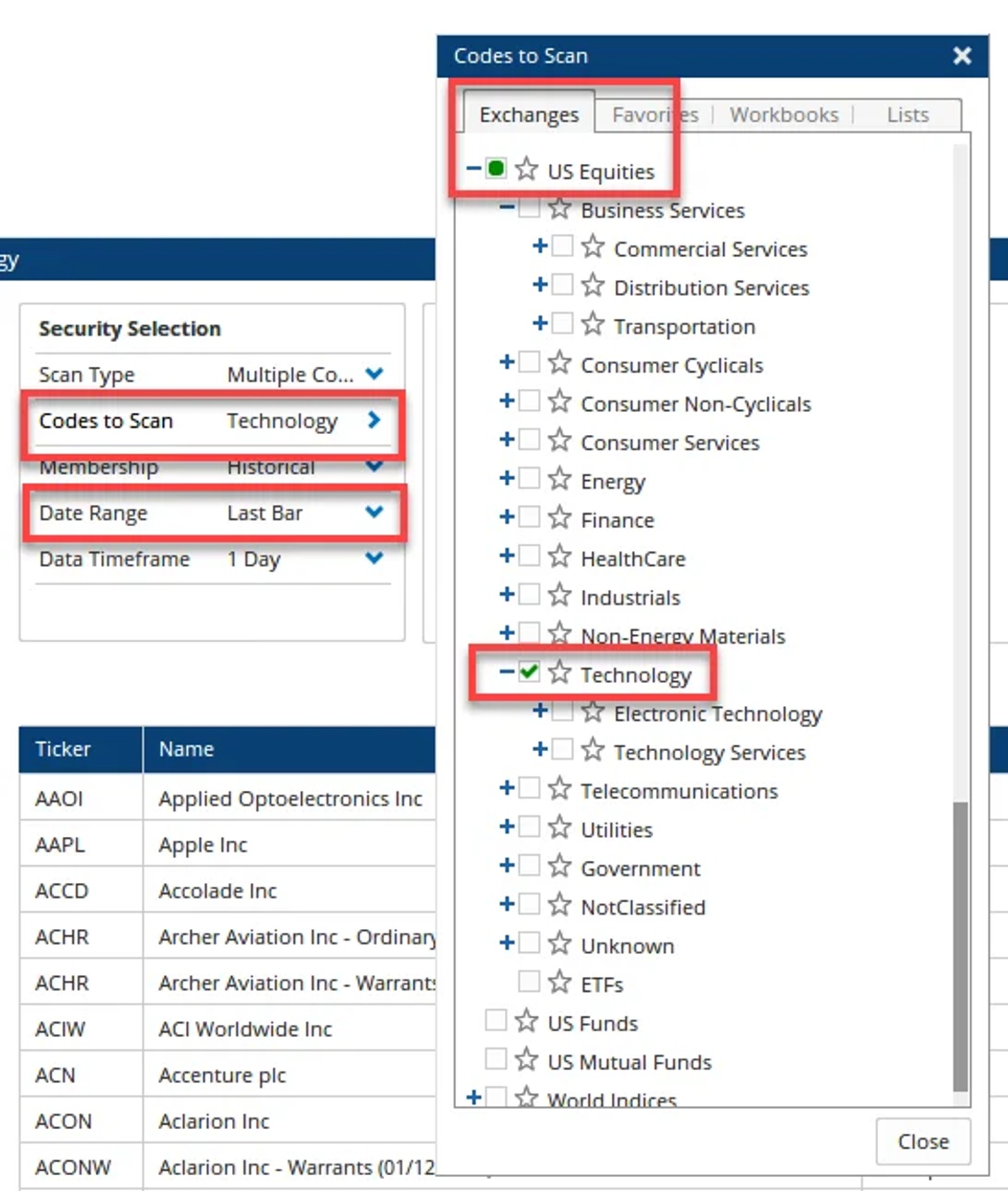 Select Industry & Sector