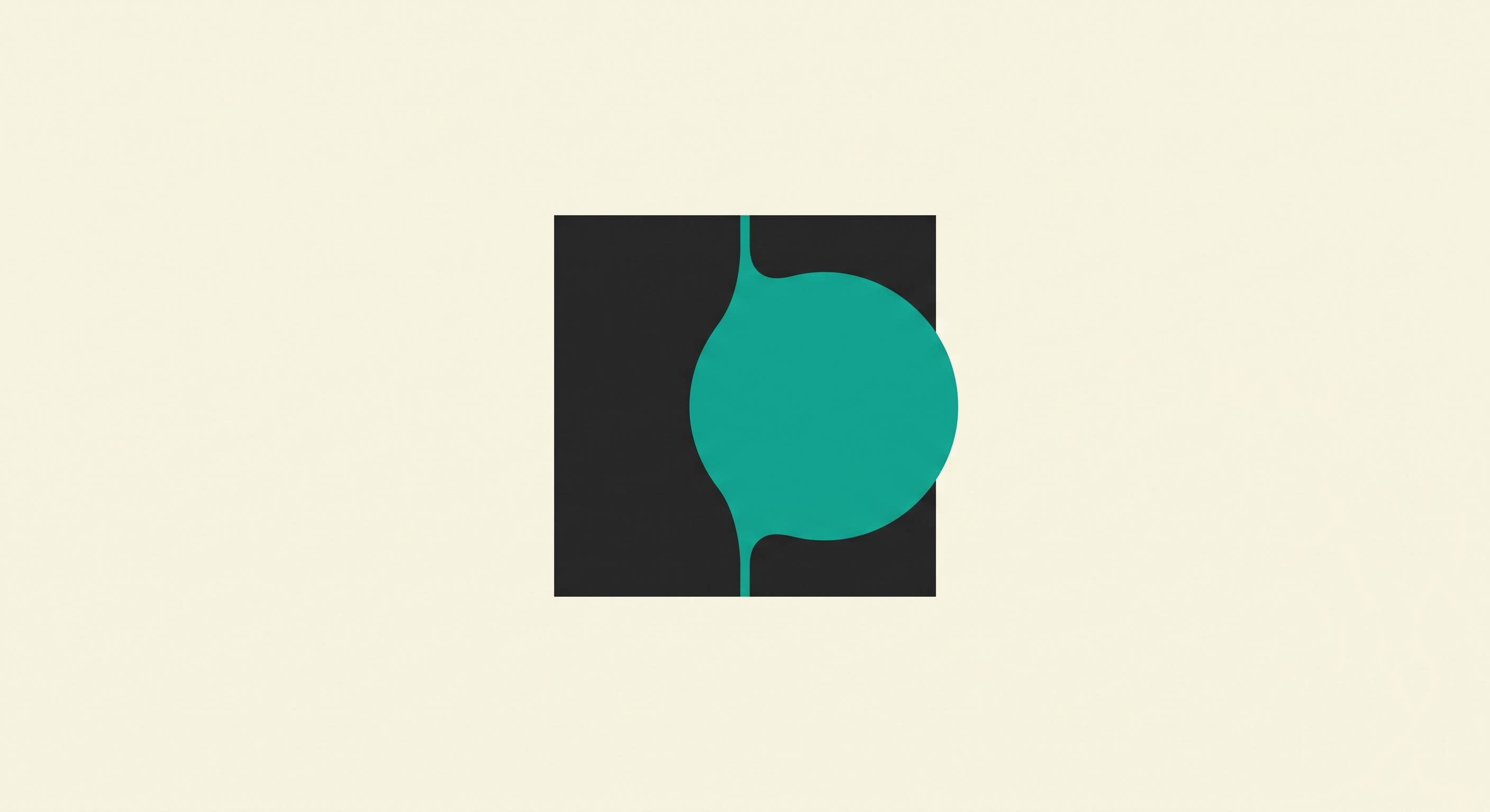 A circle emerging fluidly from within a square, representing a mental model reshaping itself as new information arrives