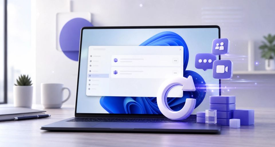 Windows Settings page for resetting Microsoft Teams.