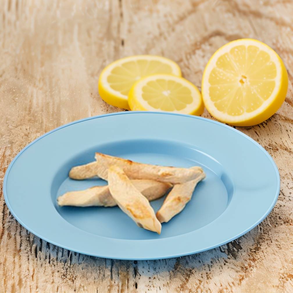 Tiras de pollo con limón