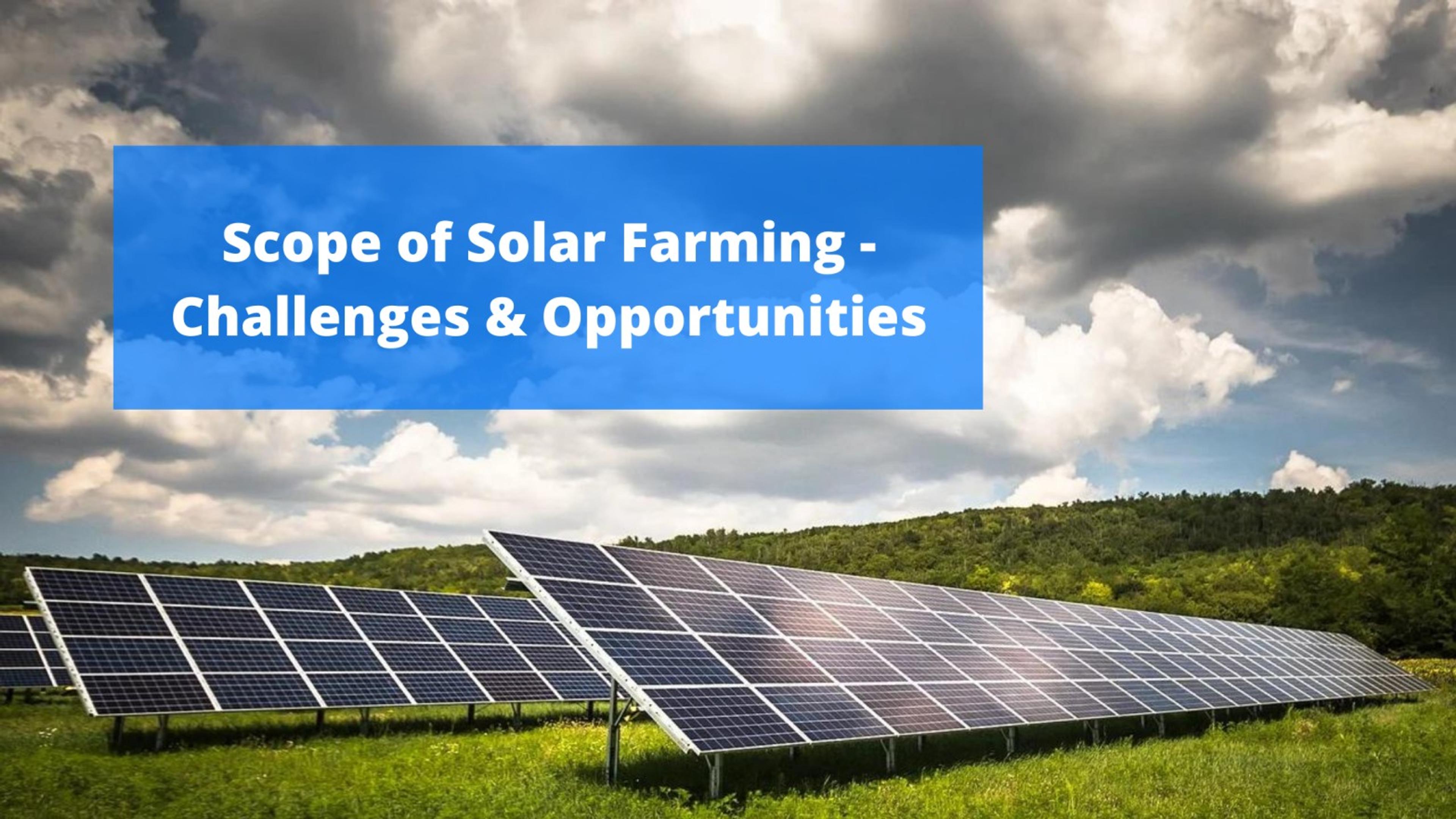 Scope of Solar Farming