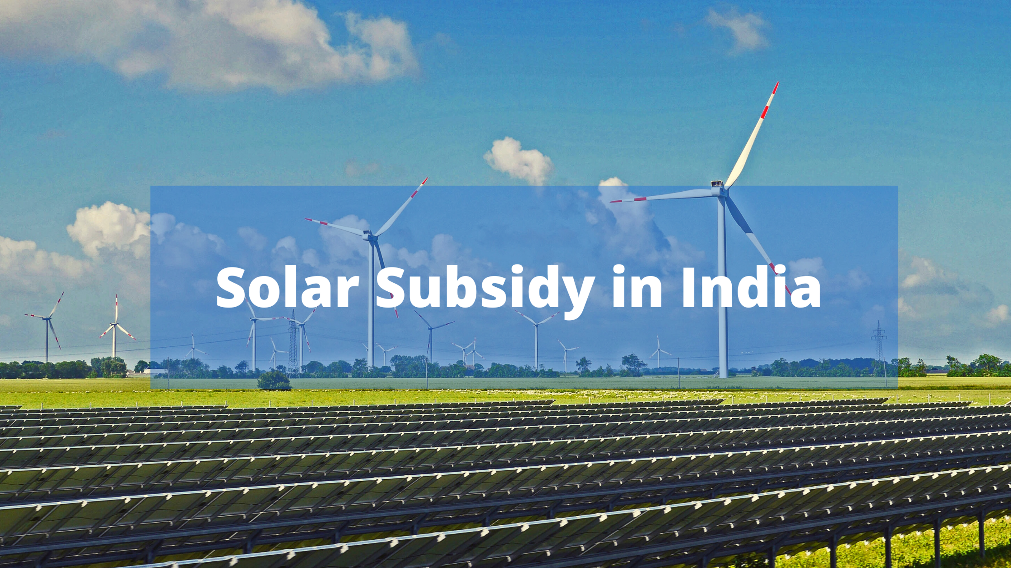 solar subsidy in India