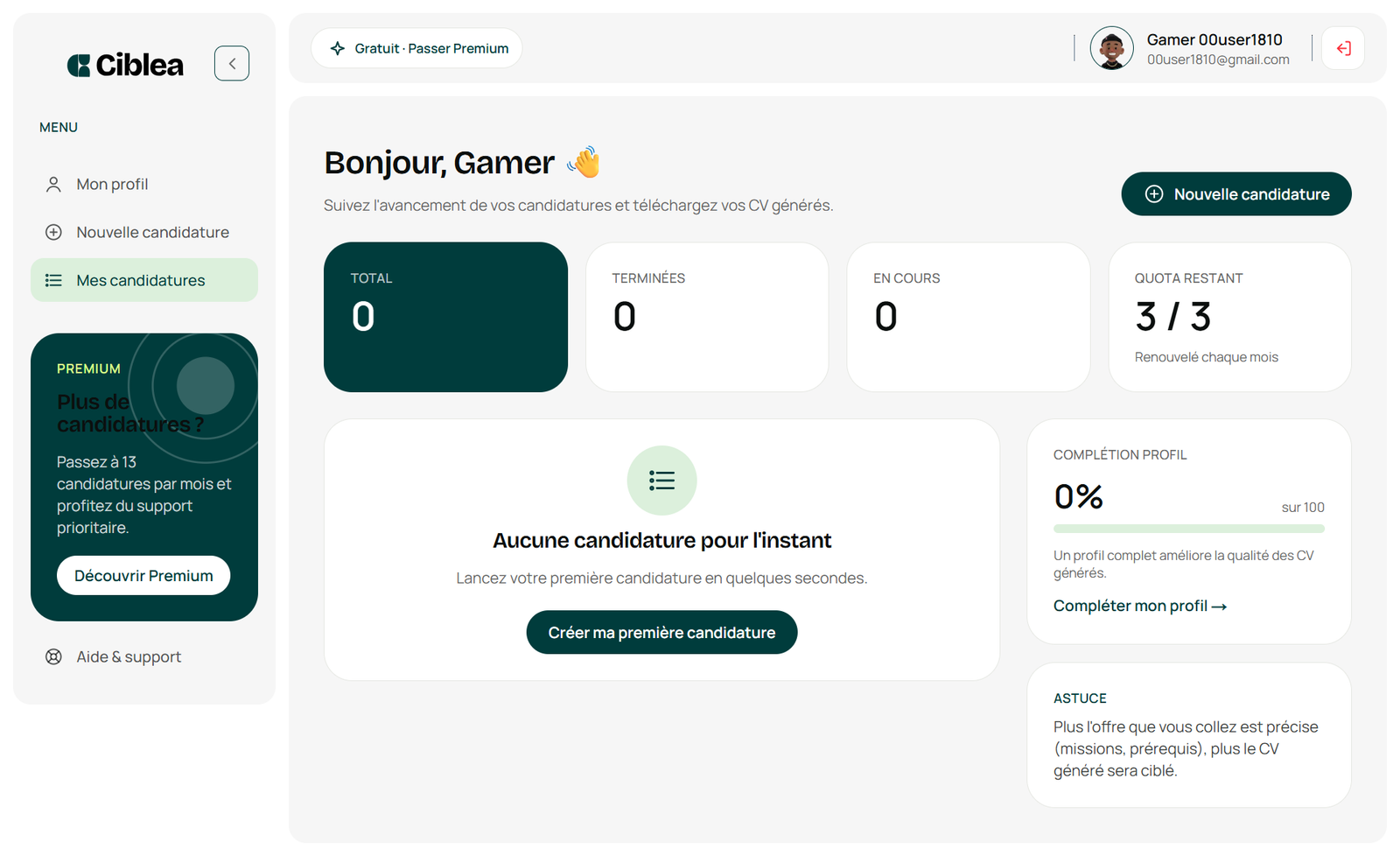 Onboarding fluide