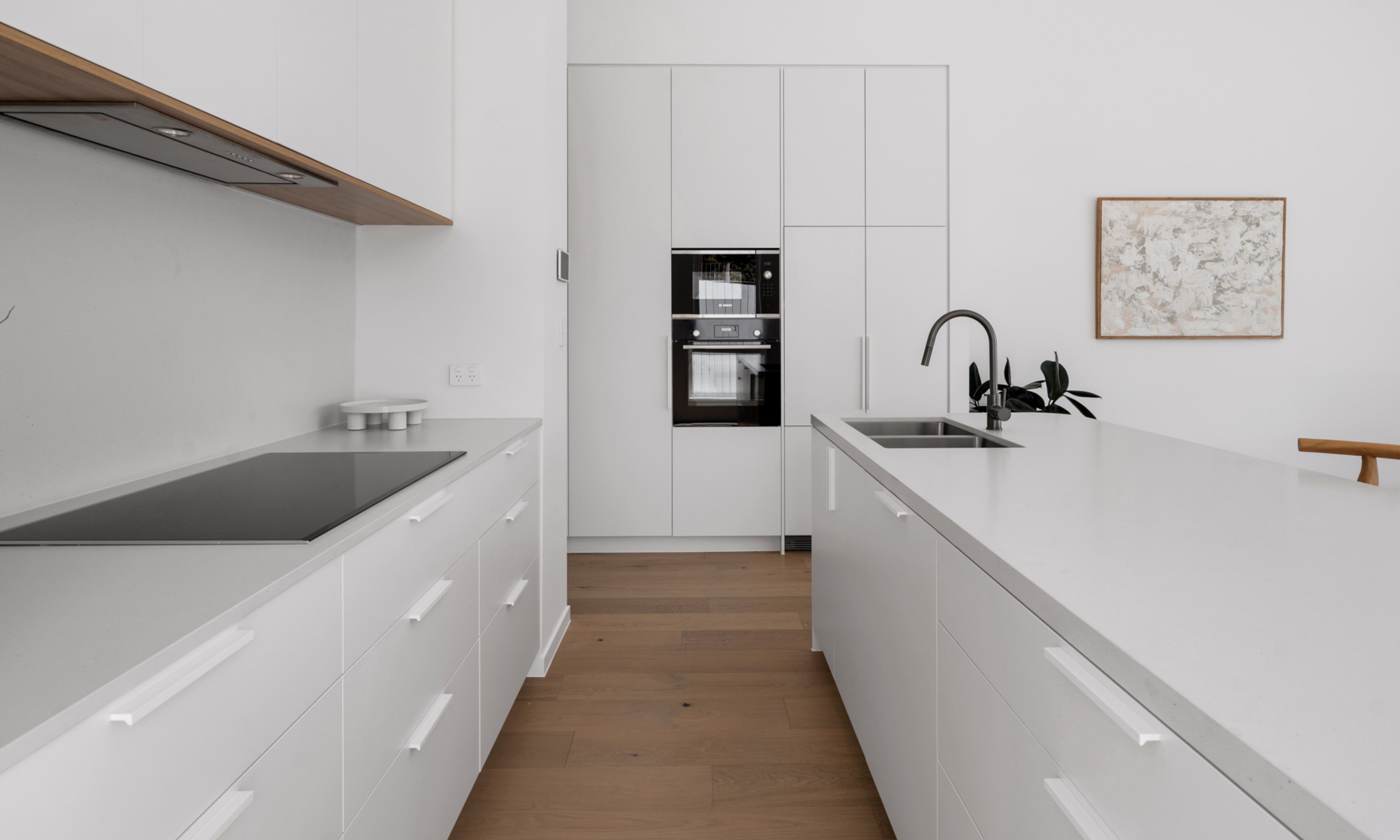 Bespoke kitchen in Pilgrim Homes luxury custom designed home for Ara Street family in Camp Hill