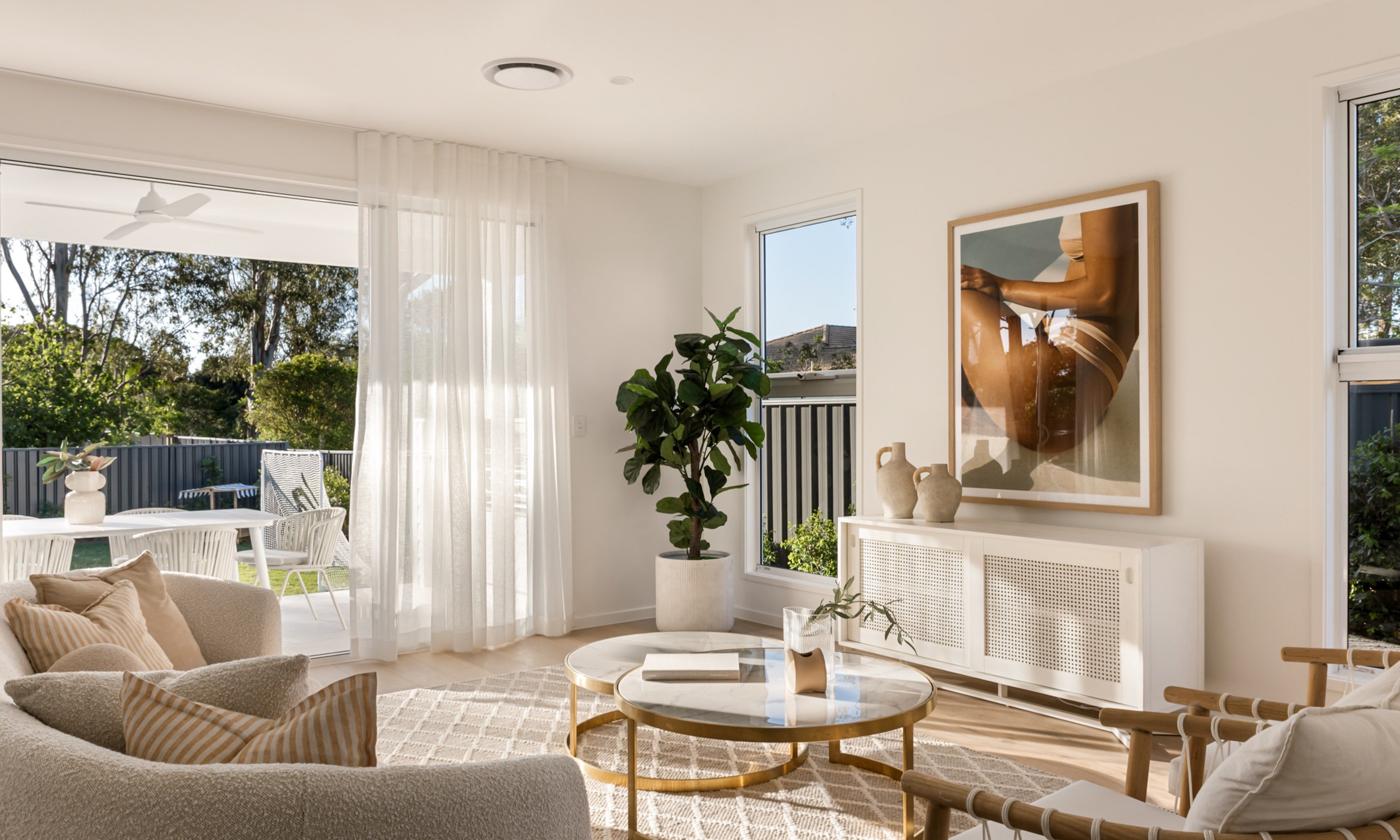 Elegant living in Pilgrim Homes custom designed home for Hamilton Street family in Tingalpa