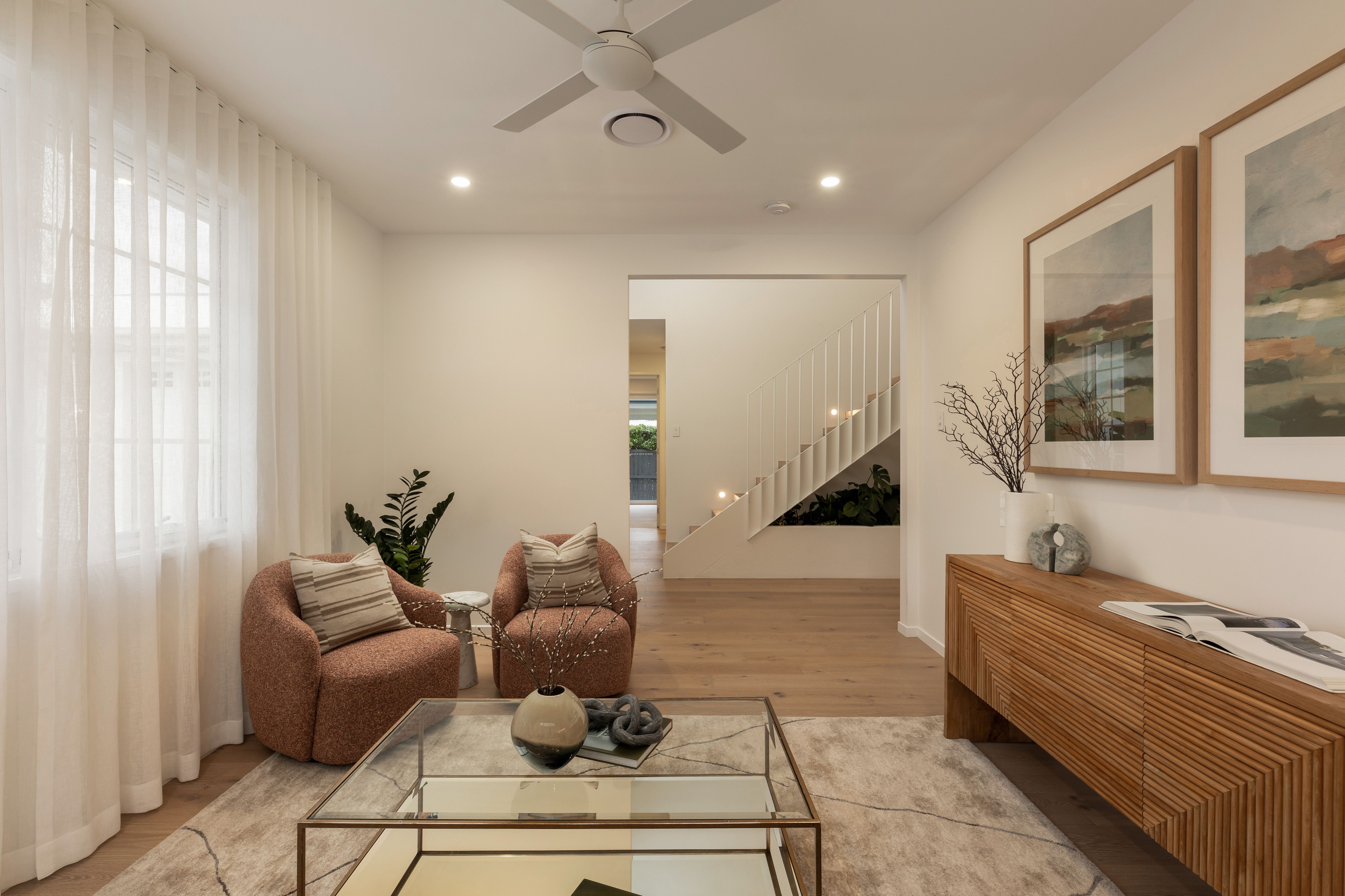 Luxury living area home in Brisbane built by Pilgrim Homes
