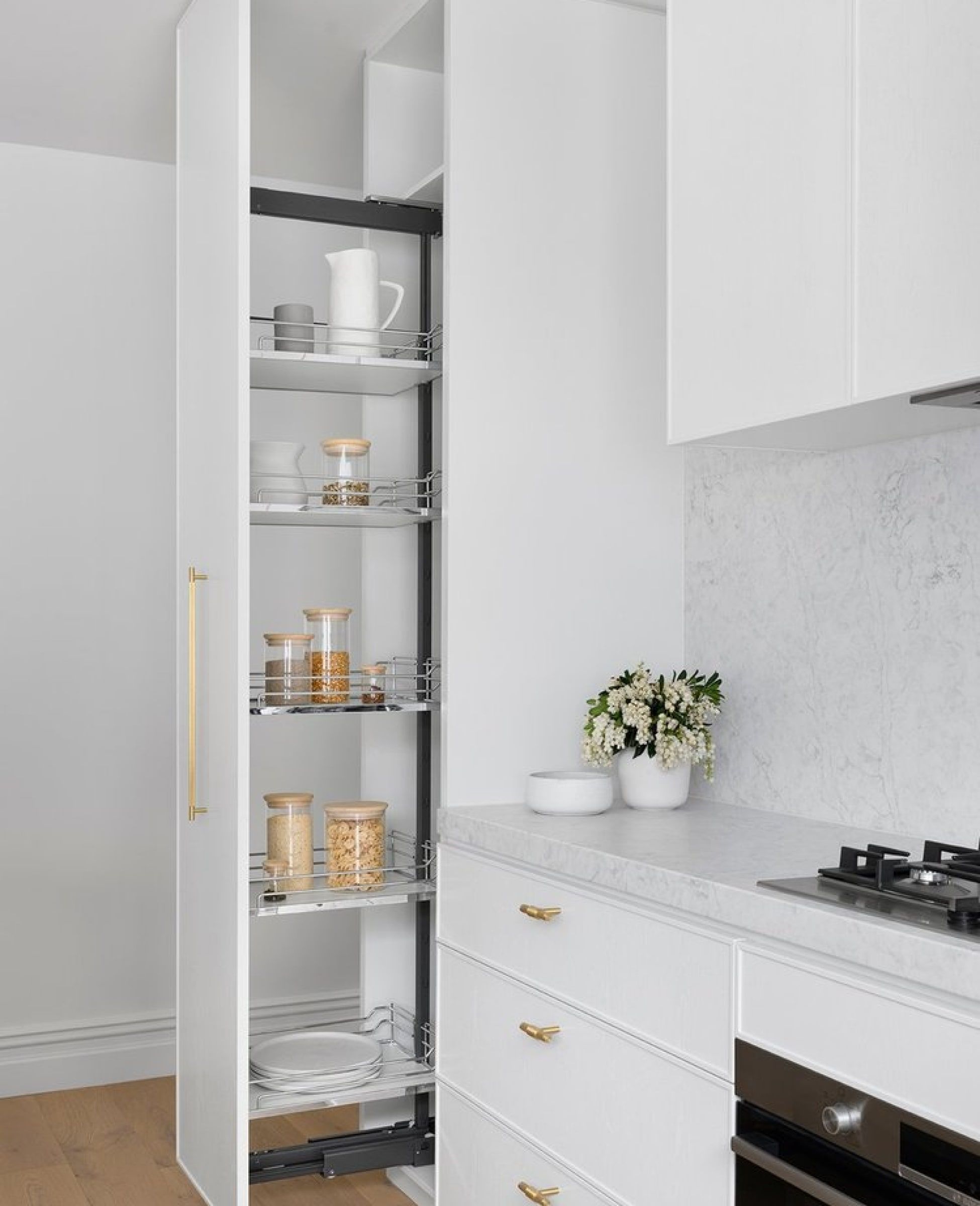 Bespoke kitchen in Pilgrim Homes luxury custom designed home for Mayfield Road family in Moorooka