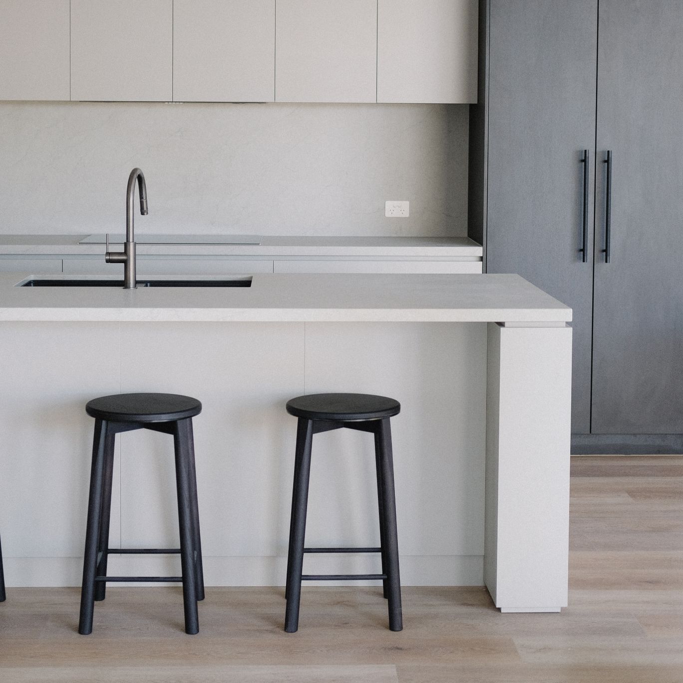 Bespoke kitchen in Pilgrim Homes luxury custom designed home for Mayfield Road family in Moorooka