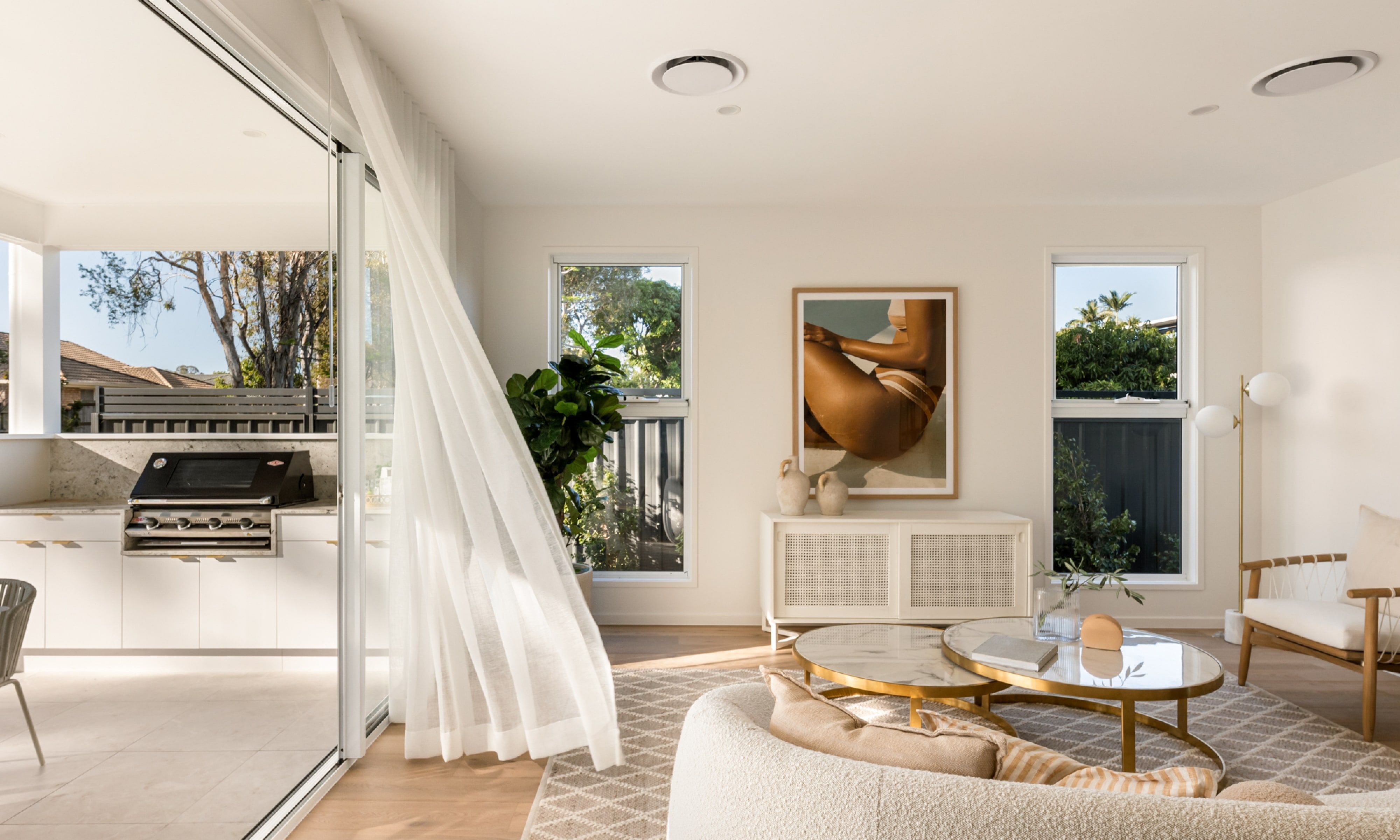 Luxurious indoor outdoor living in Pilgrim Homes custom designed home for Hamilton Street family in Tingalpa