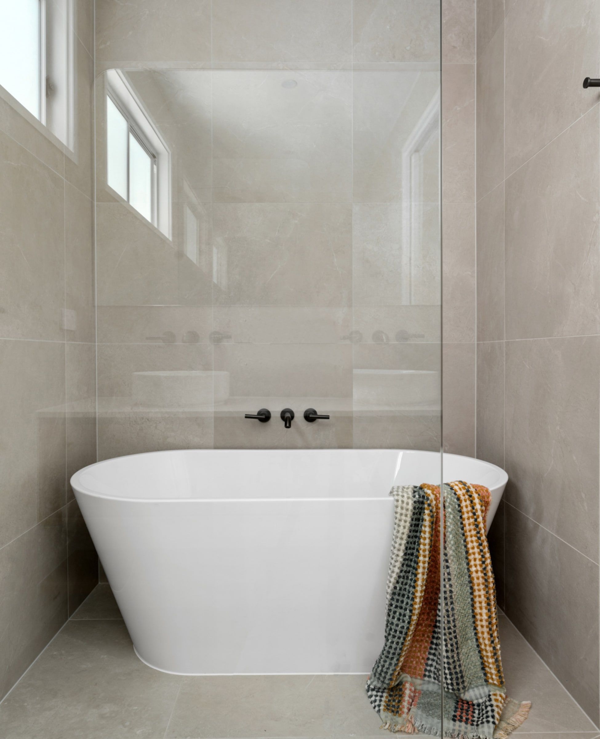 Luxury bathroom in Camp Hill home, Brisbane, designed by Pilgrim Homes