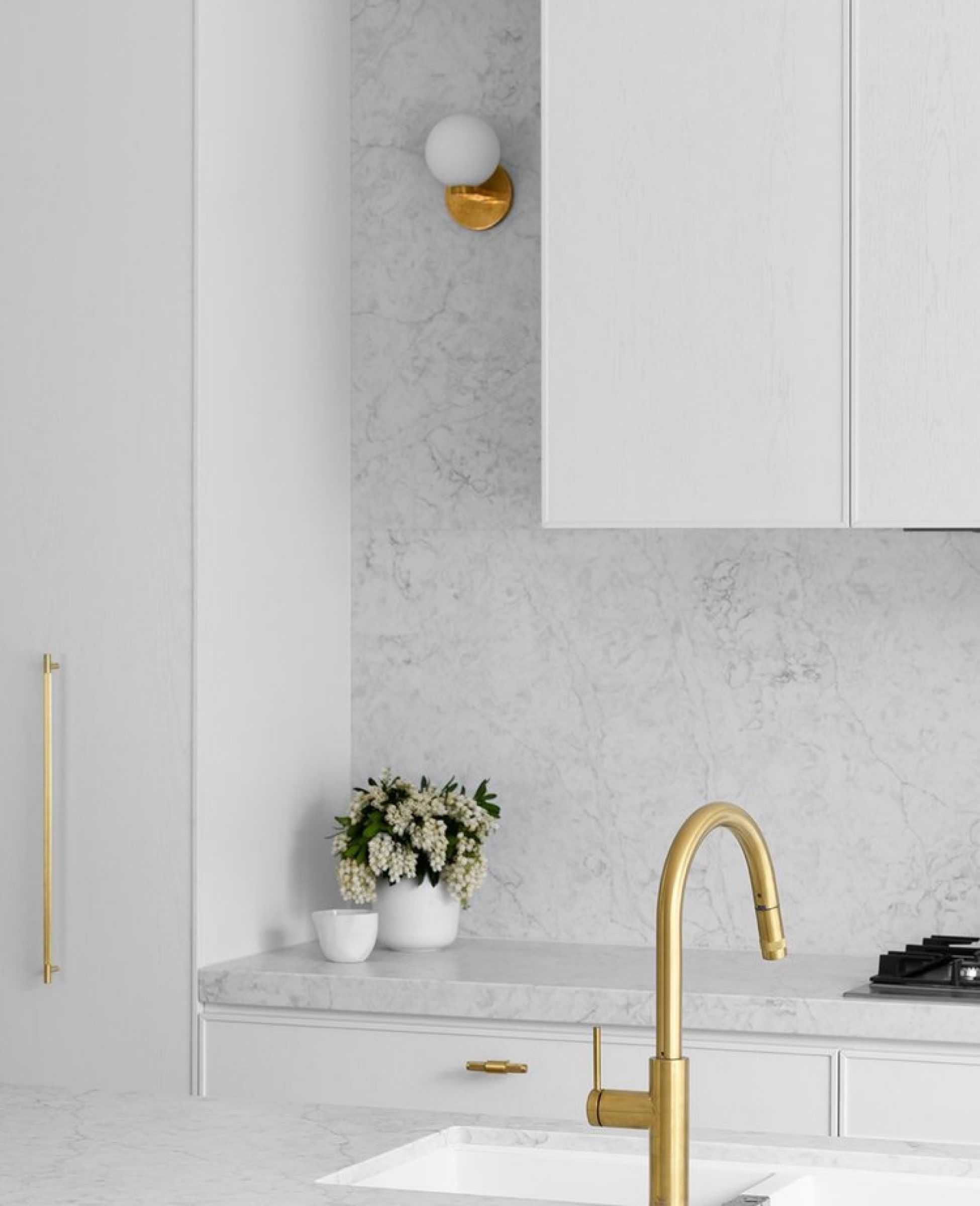 Bespoke kitchen in Pilgrim Homes luxury custom designed home for Mayfield Road family in Moorooka
