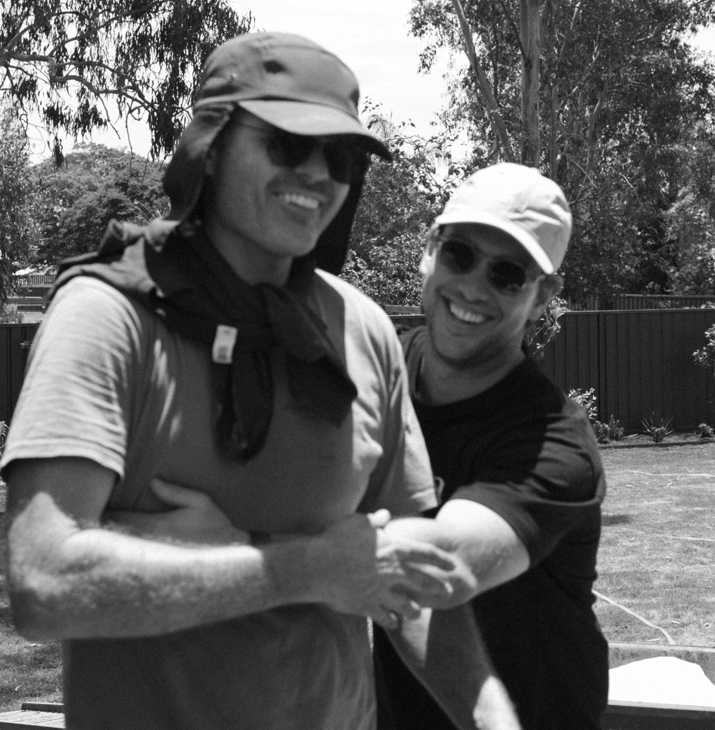 Caleb hugging Mitch