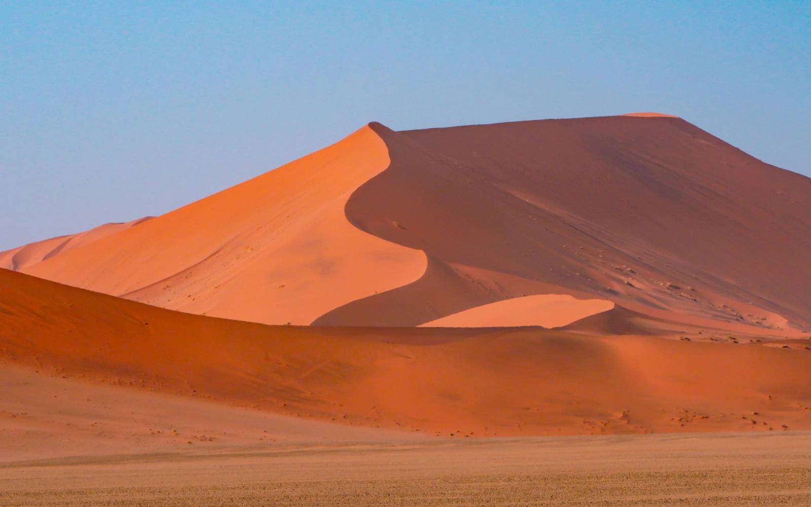 Orange sand dunes of Namibia