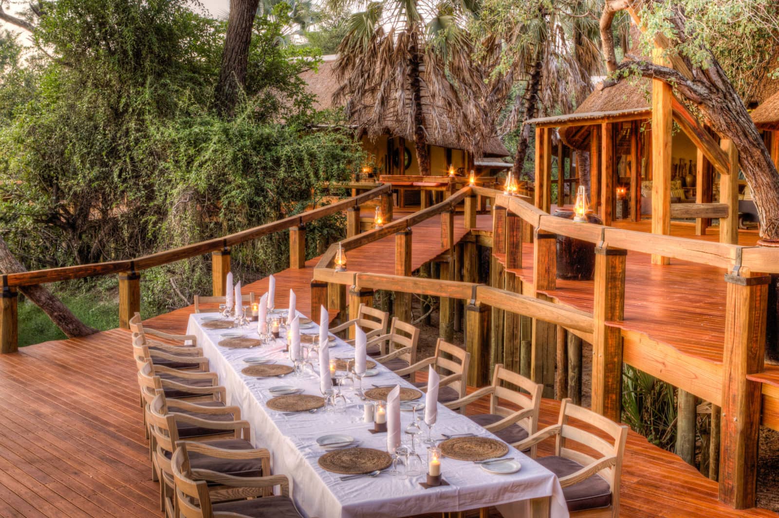 Camp Okavango outdoor dining table
