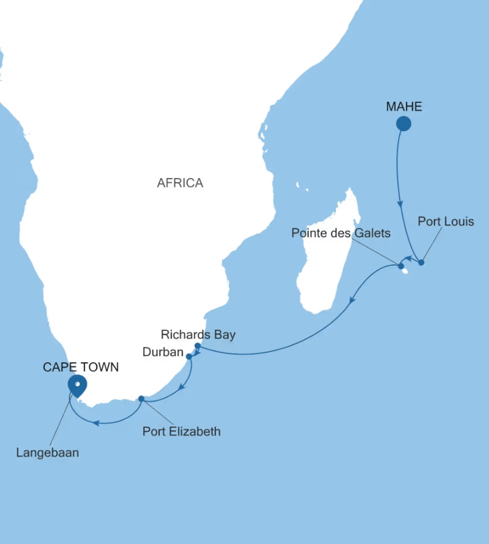 Mahé to Cape Town