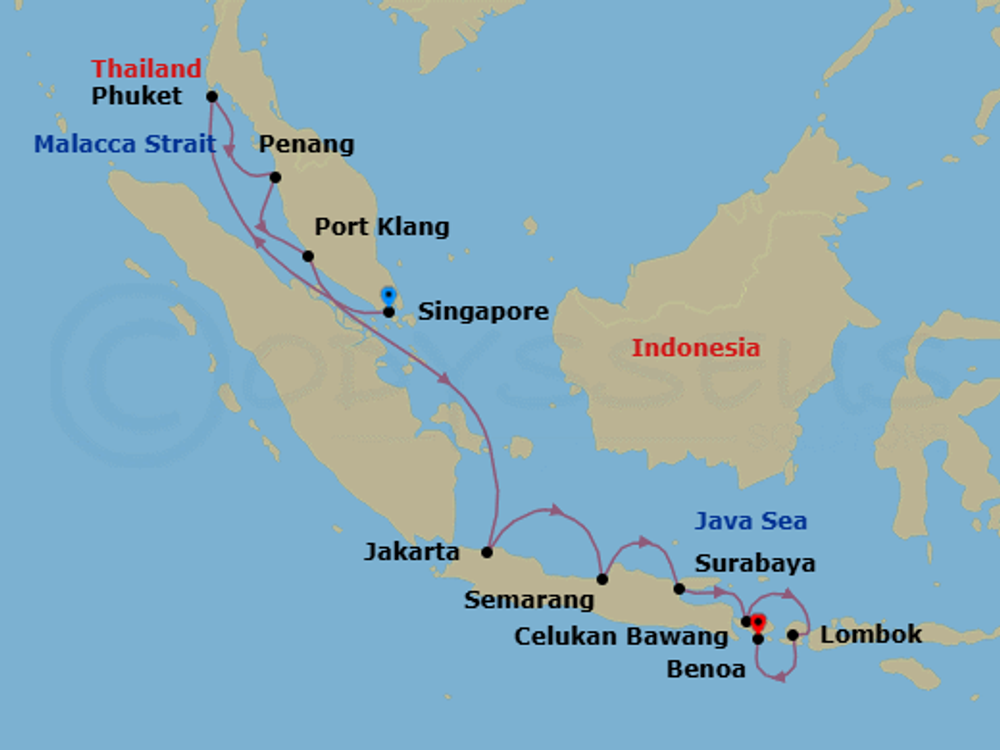 Itinerary Map (Spice Routes of Asia)