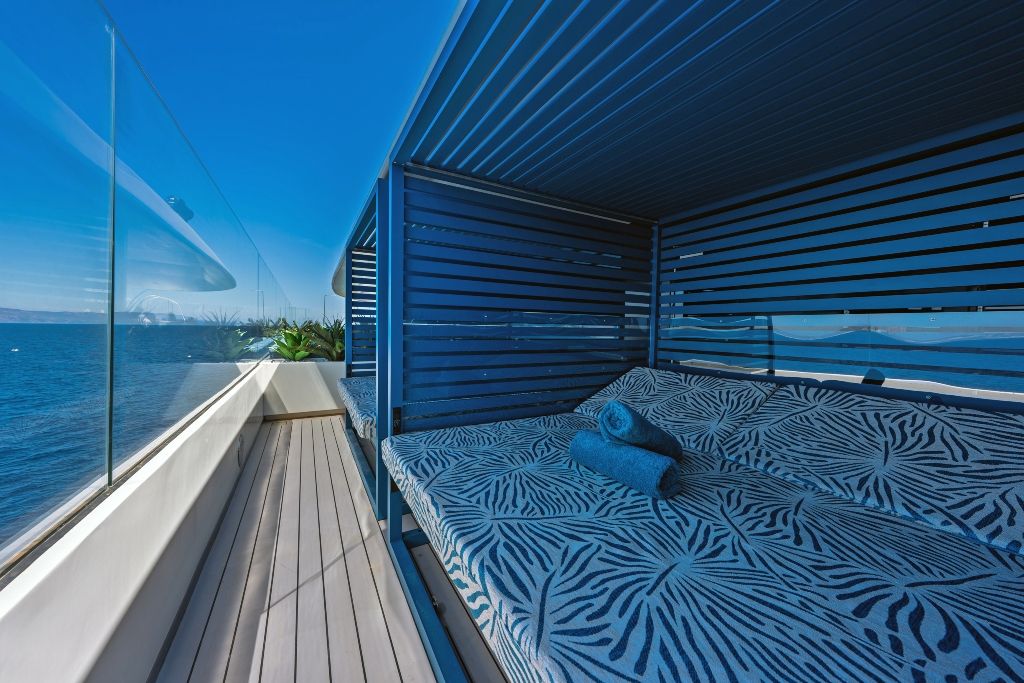 Cabanas on the Sky Deck of Emerald Kaia