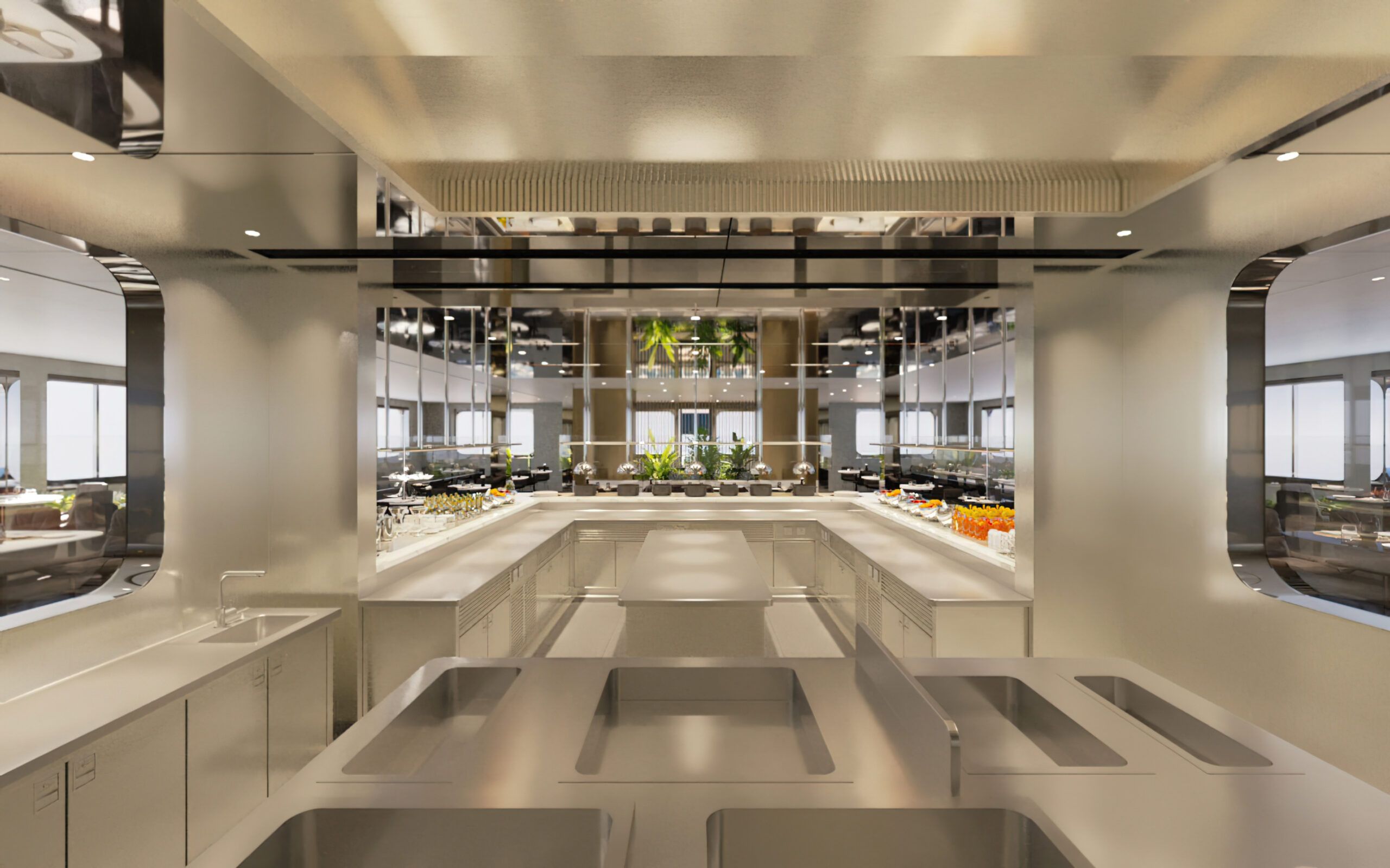 Open Kitchen at La-Cucina - Dining on Emerald Kaia